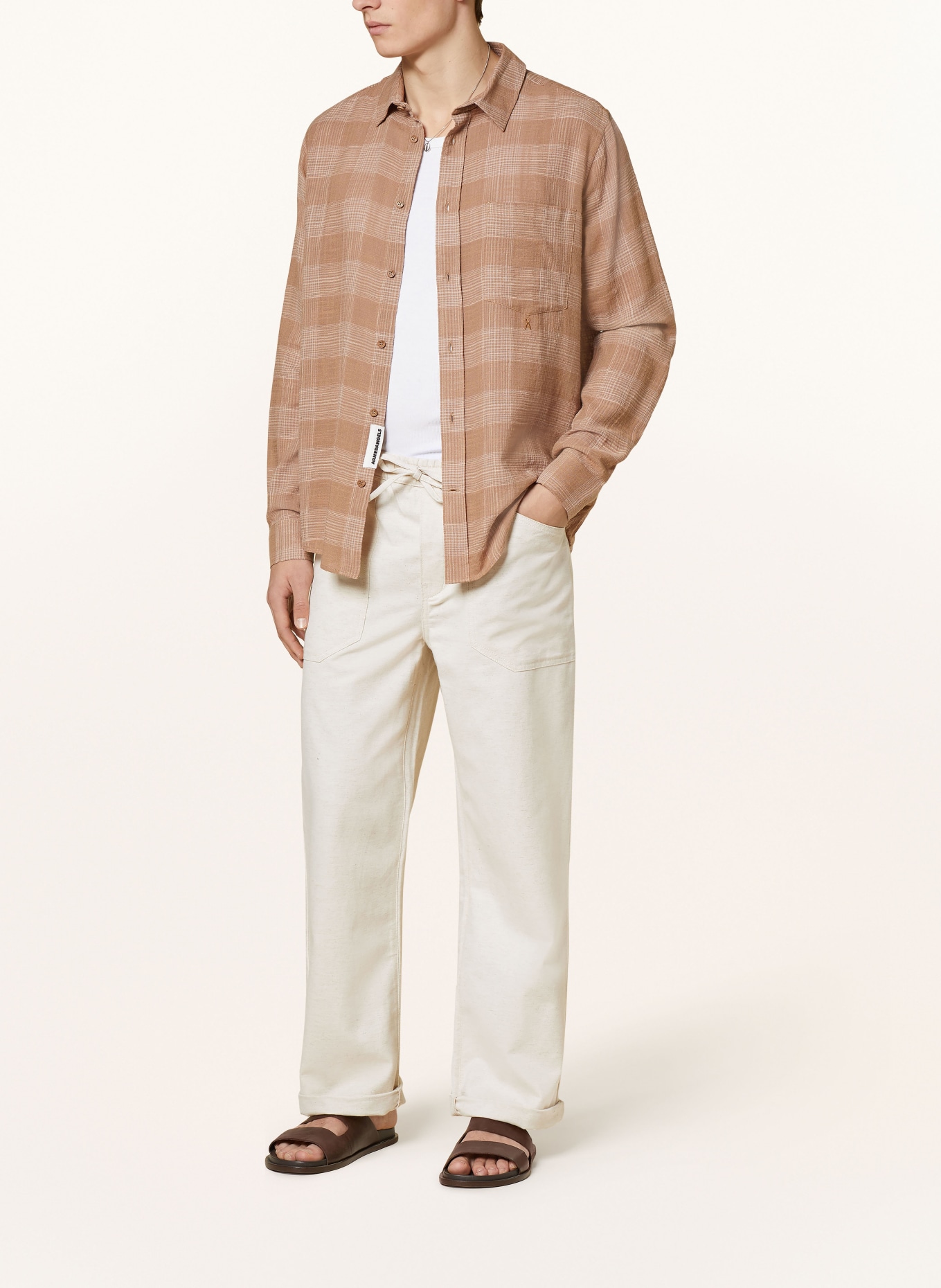 ARMEDANGELS Shirt FLAAVIEN comfort fit, Color: BROWN/ ROSE (Image 2)