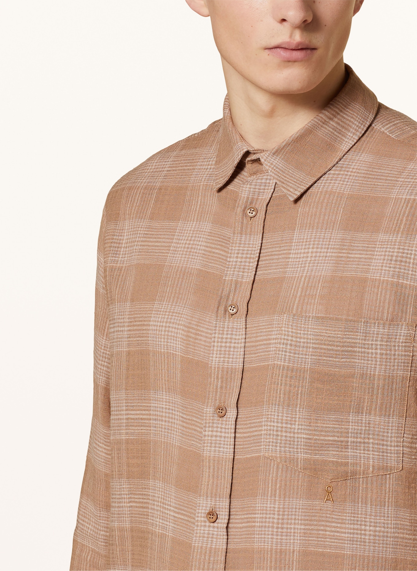 ARMEDANGELS Shirt FLAAVIEN comfort fit, Color: BROWN/ ROSE (Image 4)