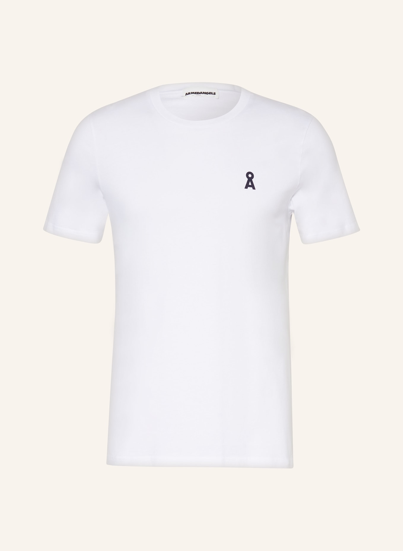 ARMEDANGELS T-shirt JAAMES SUMMER CLOUD, Color: WHITE/ GRAY/ DARK GRAY (Image 1)