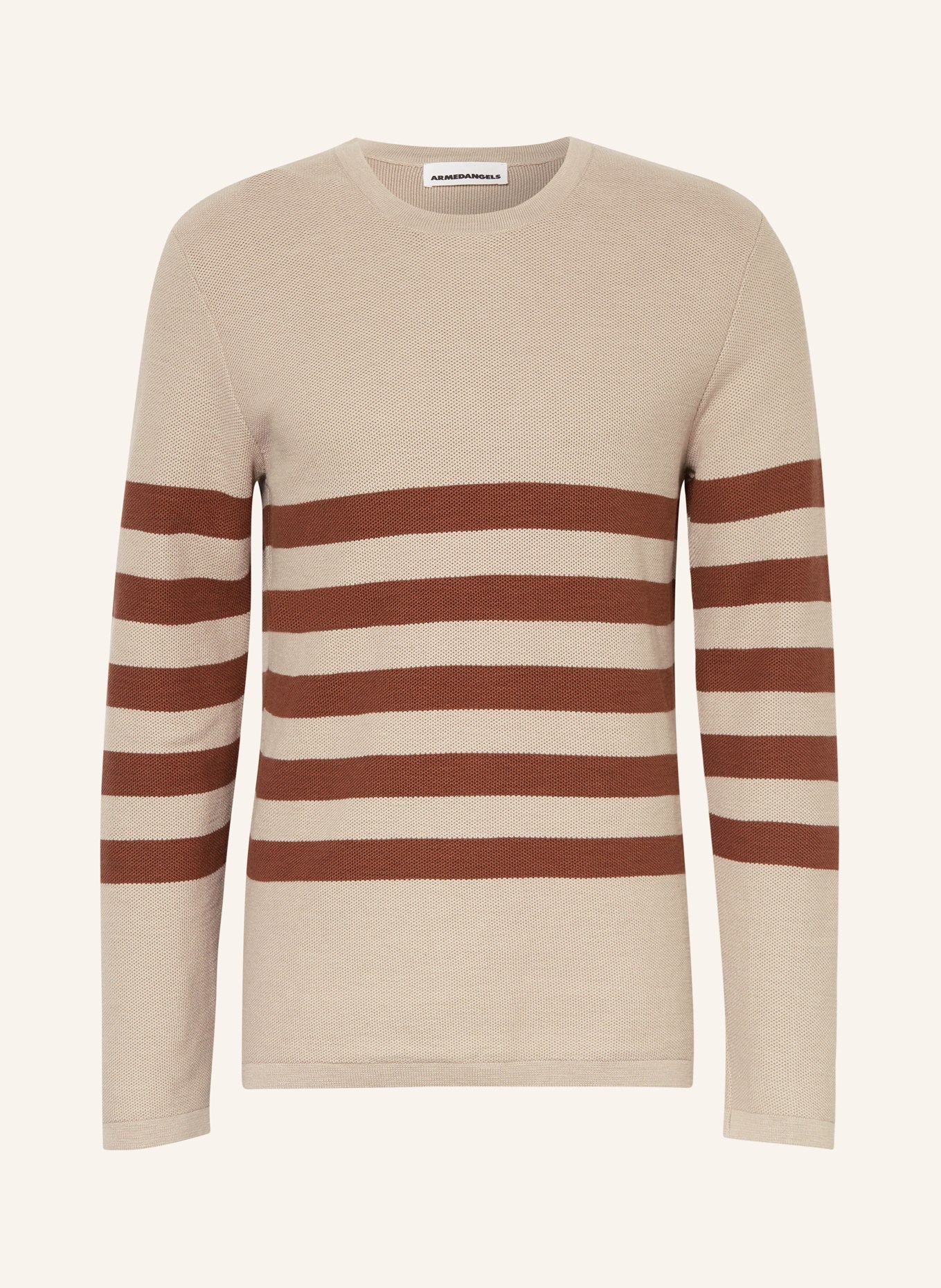 ARMEDANGELS Sweater TOLAA, Color: LIGHT BROWN/ BROWN (Image 1)