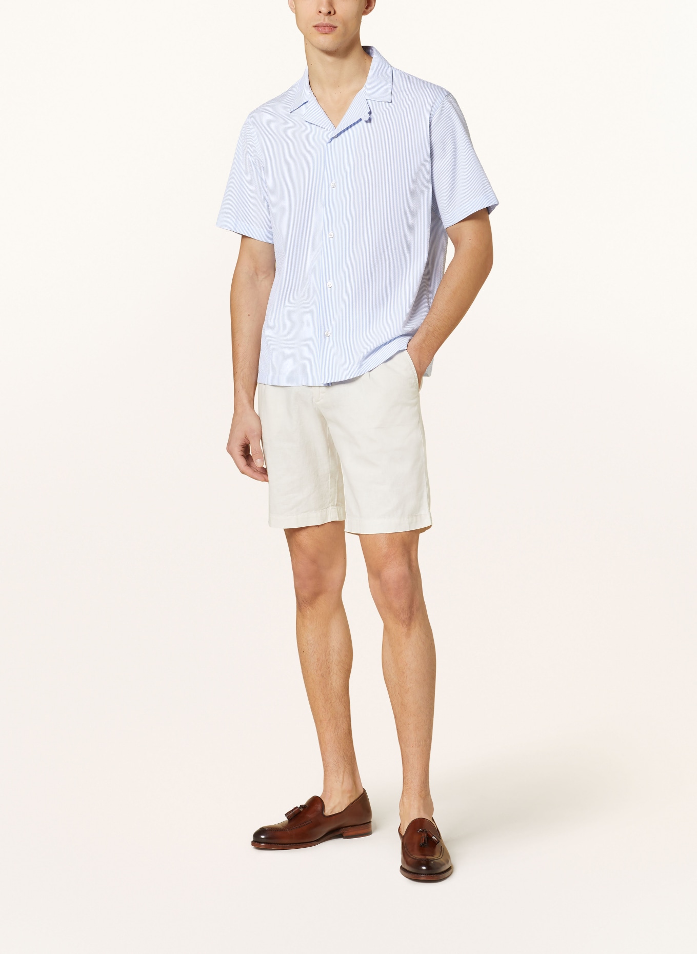 PAUL & SHARK Resort shirt comfort fit, Color: WHITE/ LIGHT BLUE (Image 2)