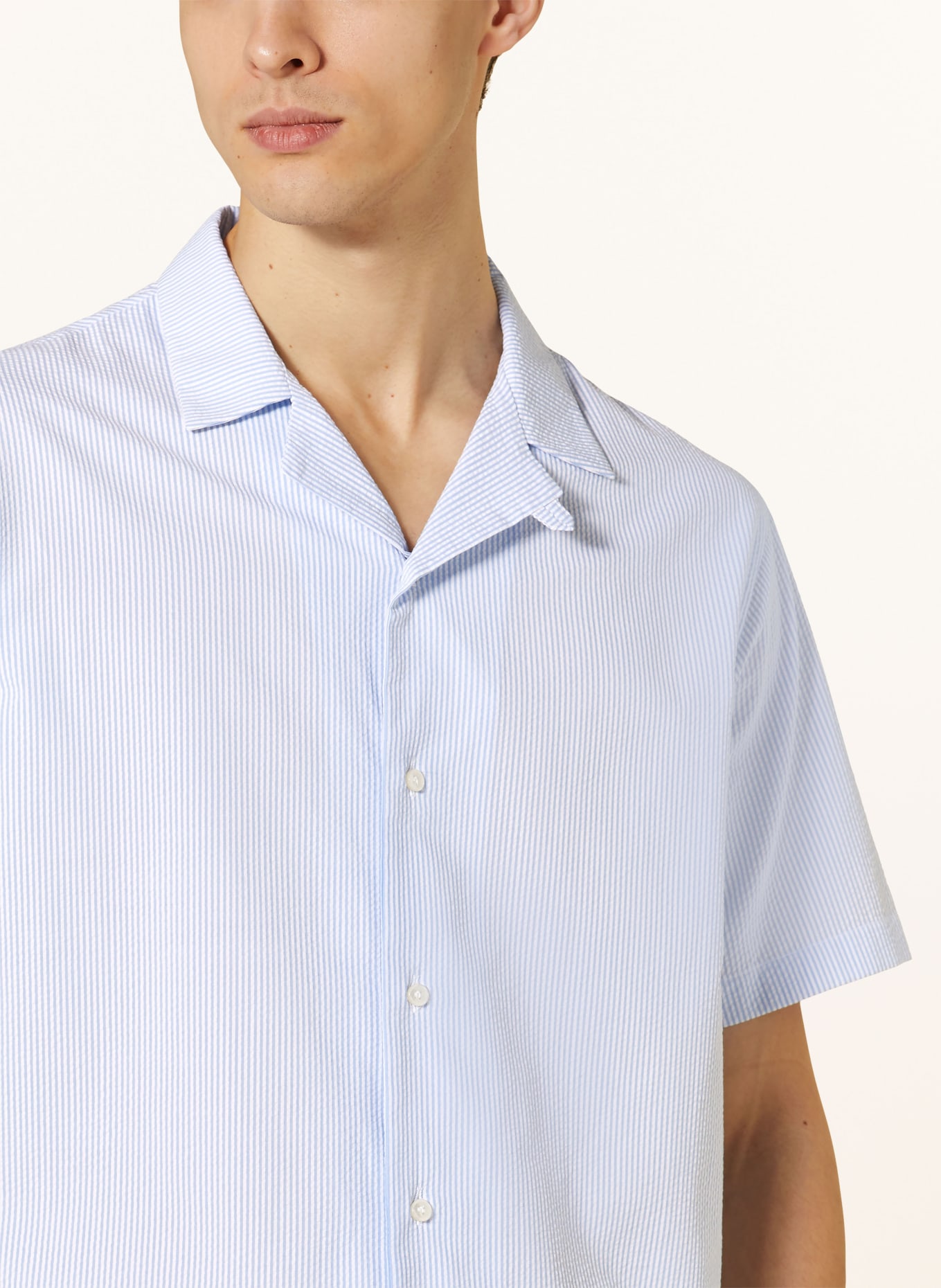 PAUL & SHARK Resort shirt comfort fit, Color: WHITE/ LIGHT BLUE (Image 4)