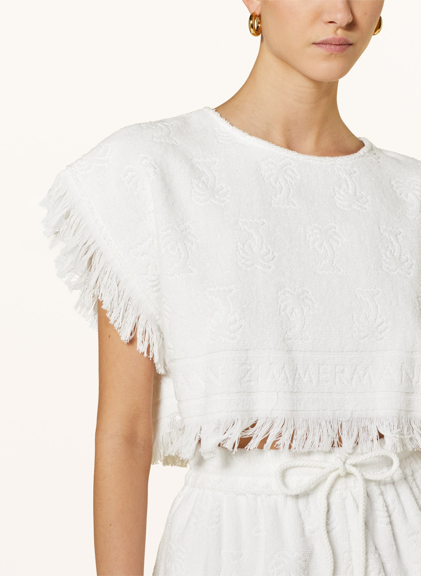 ZIMMERMANN Cropped top ALIGHT, Color: WHITE (Image 4)