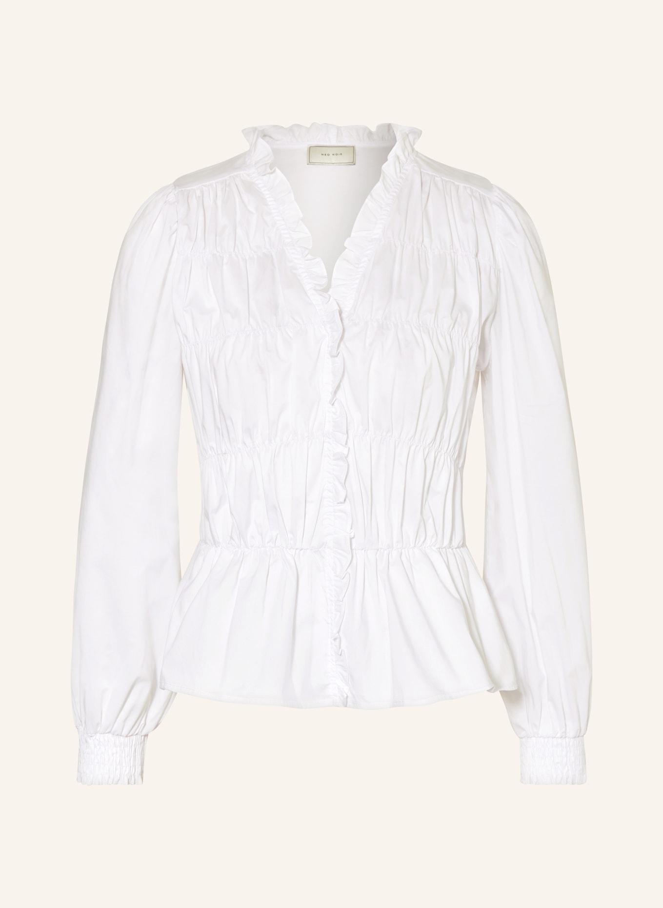 NEO NOIR Blouse ORA with ruffles, Color: WHITE (Image 1)
