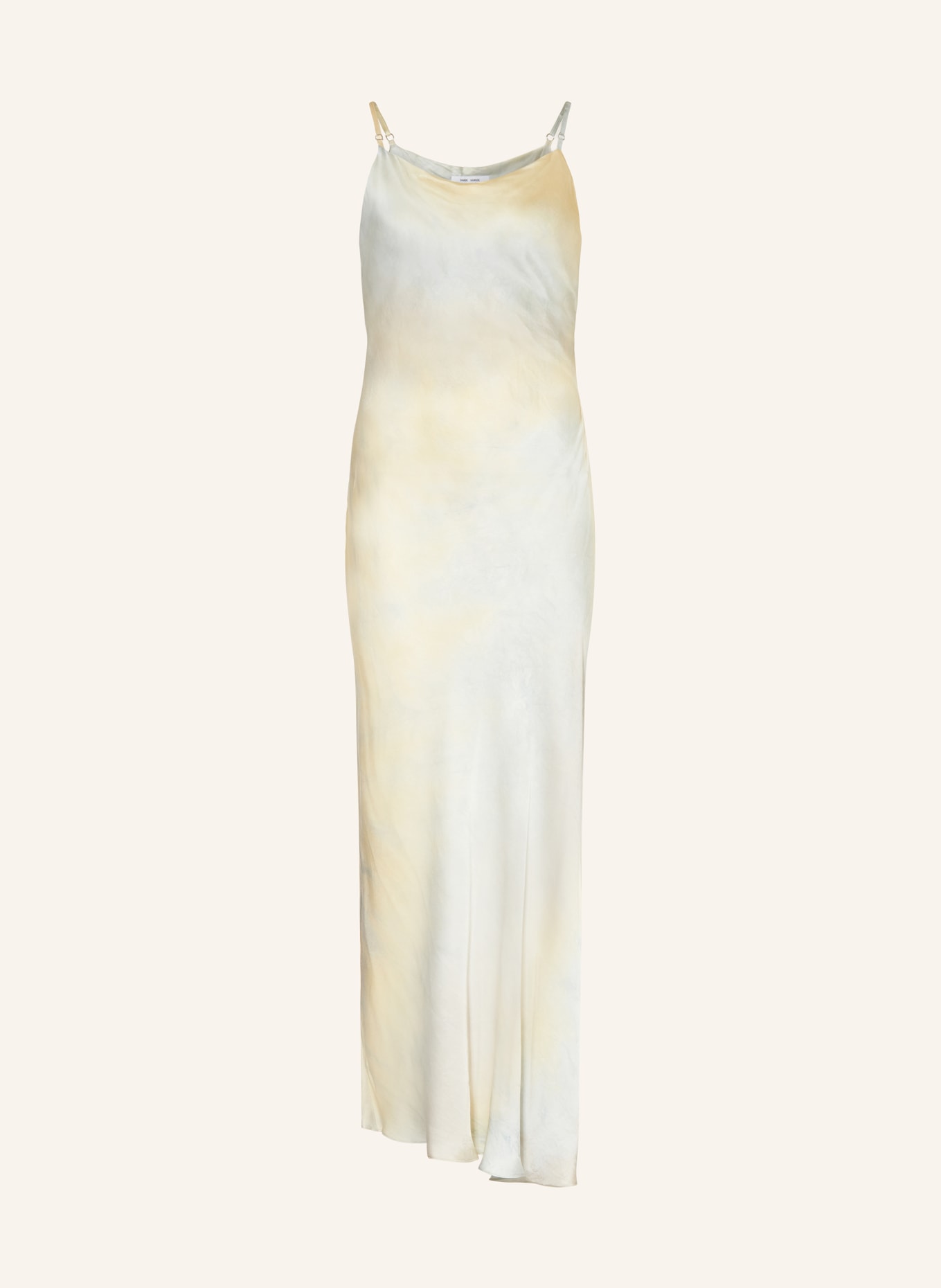 SAMSØE  SAMSØE Saténové šaty SAHANNAN, Barva: TMAVĚ ŽLUTÁ/ ČERNOŠEDÁ (Obrázek 1)