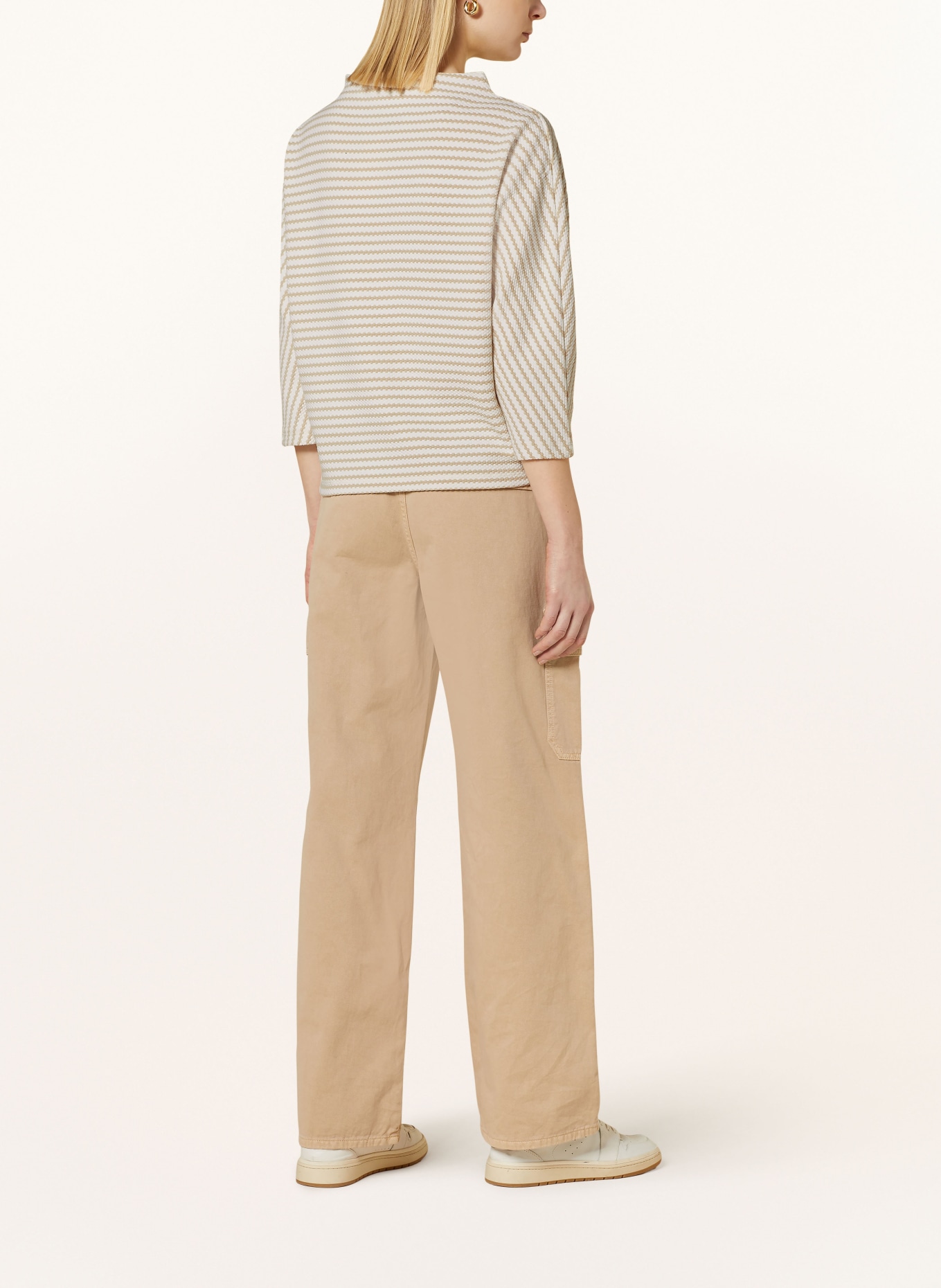someday Sweatshirt ULOLA with 3/4 sleeves, Color: WHITE/ BEIGE (Image 3)
