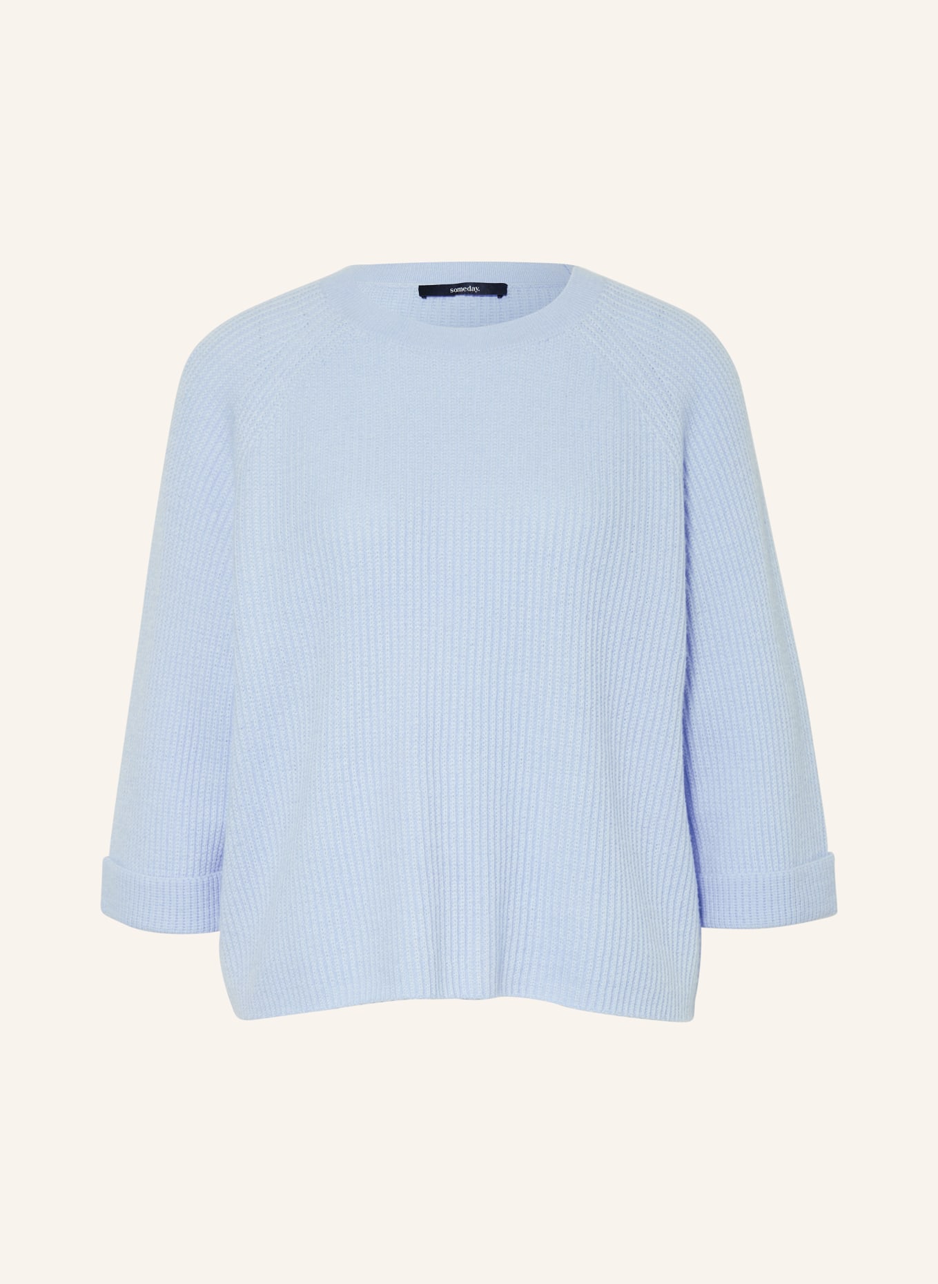 someday Sweater TIJOU with 3/4 sleeve, Color: LIGHT BLUE (Image 1)