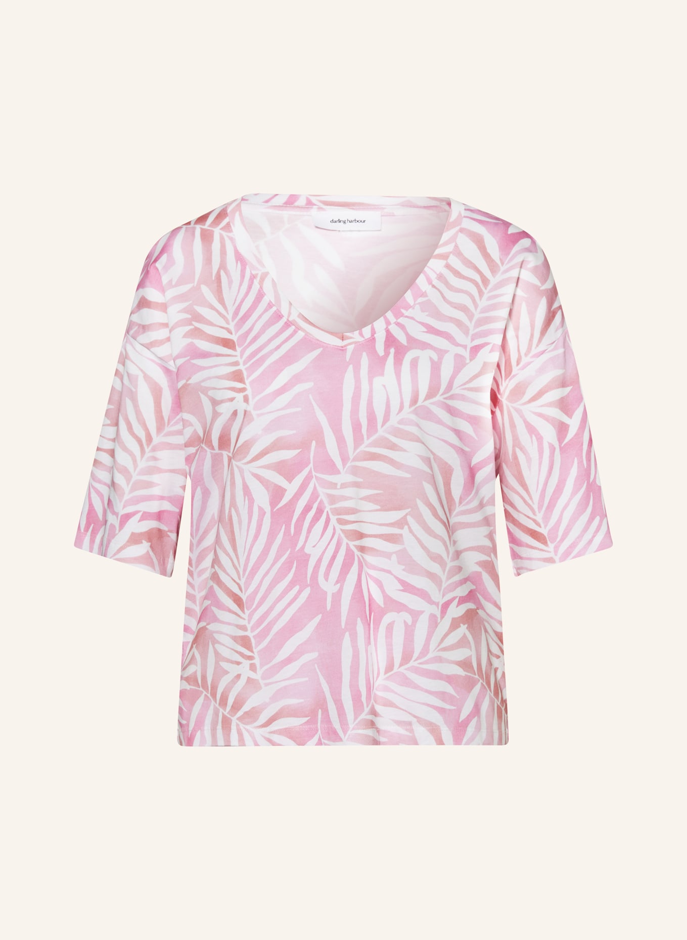 darling harbour Pajama shirt, Color: PINK/ WHITE/ LIGHT ORANGE (Image 1)