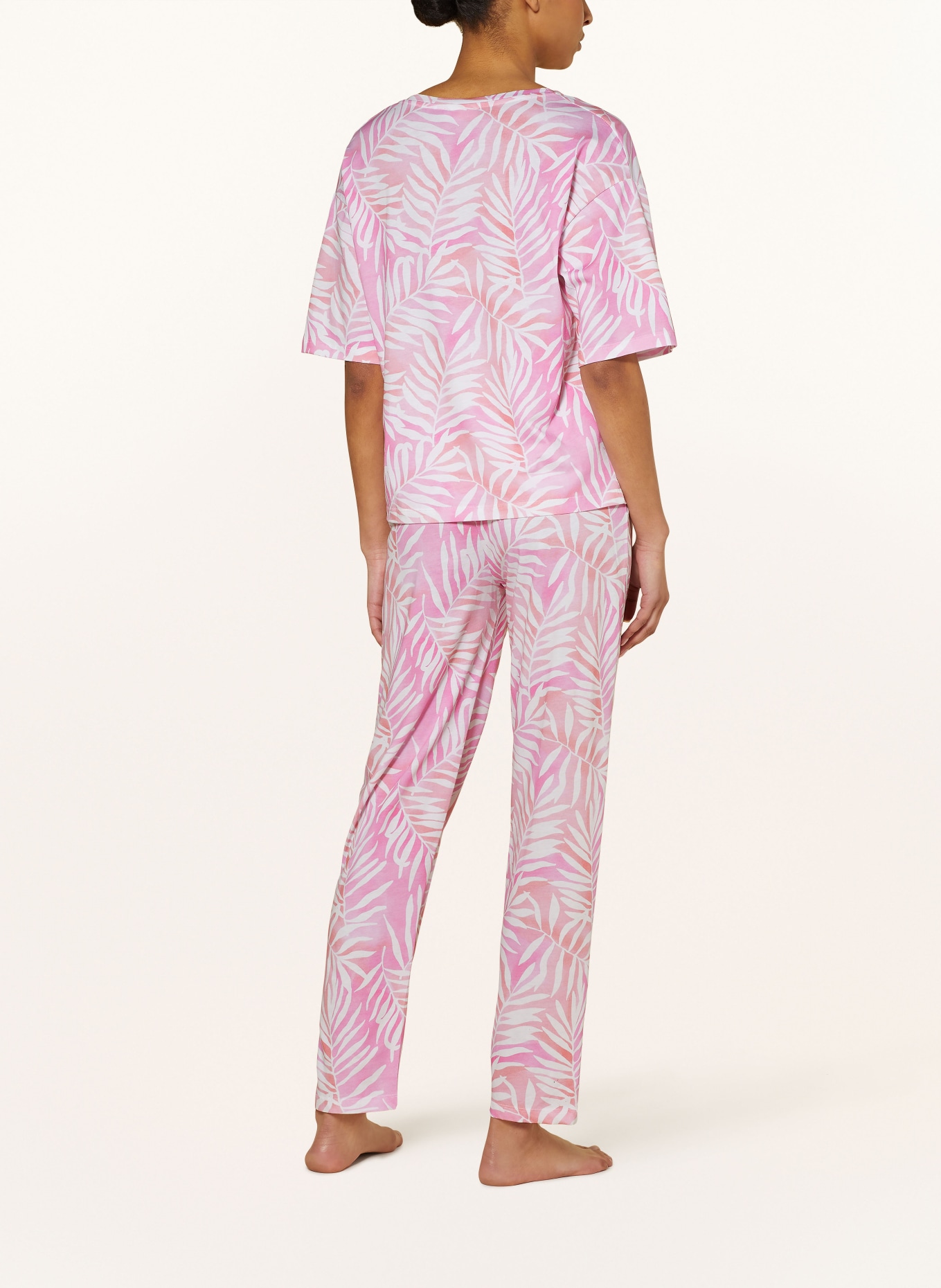 darling harbour Pajama shirt, Color: PINK/ WHITE/ LIGHT ORANGE (Image 3)