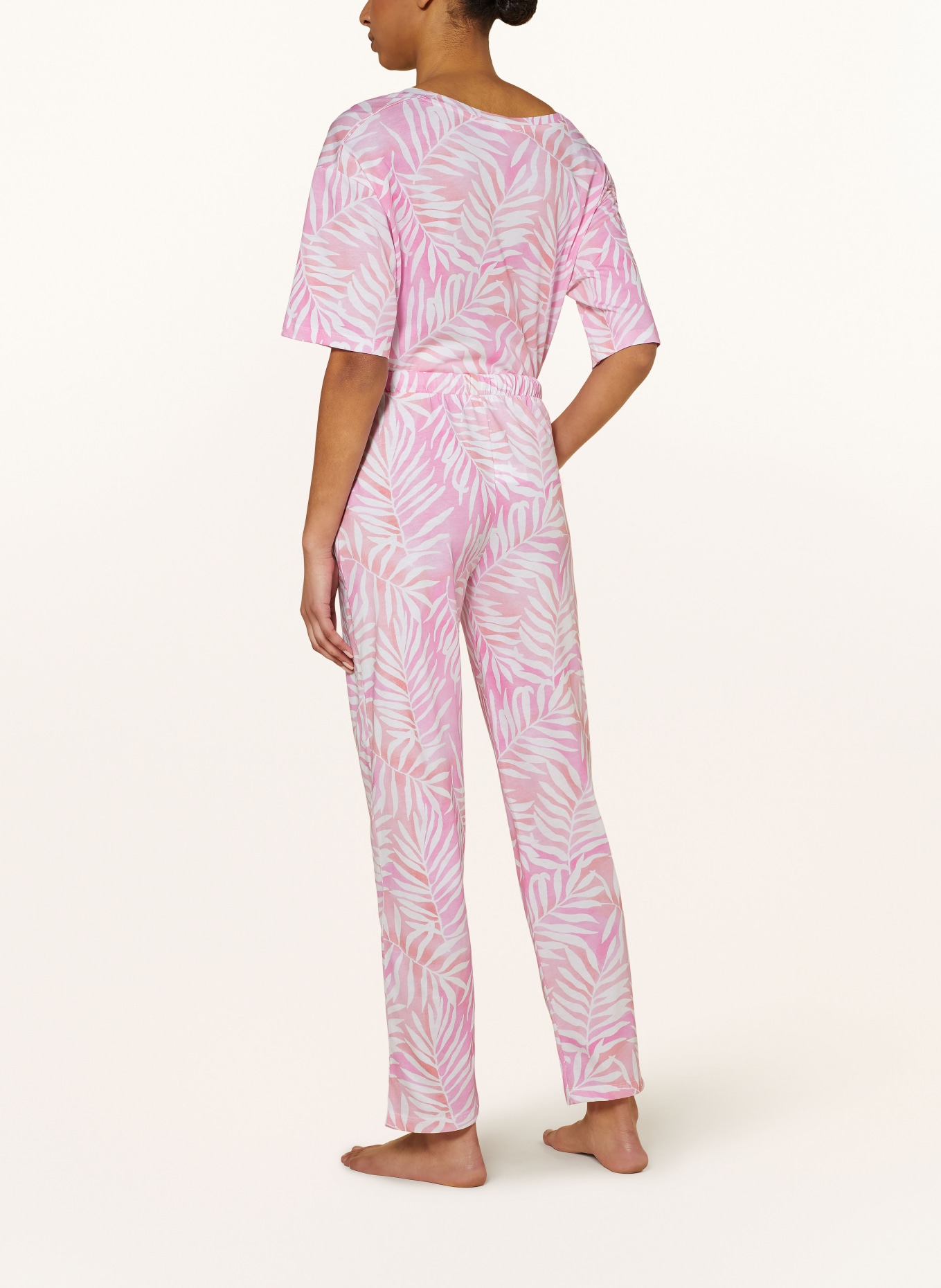 darling harbour Pajama pants, Color: PINK/ WHITE/ LIGHT ORANGE (Image 3)