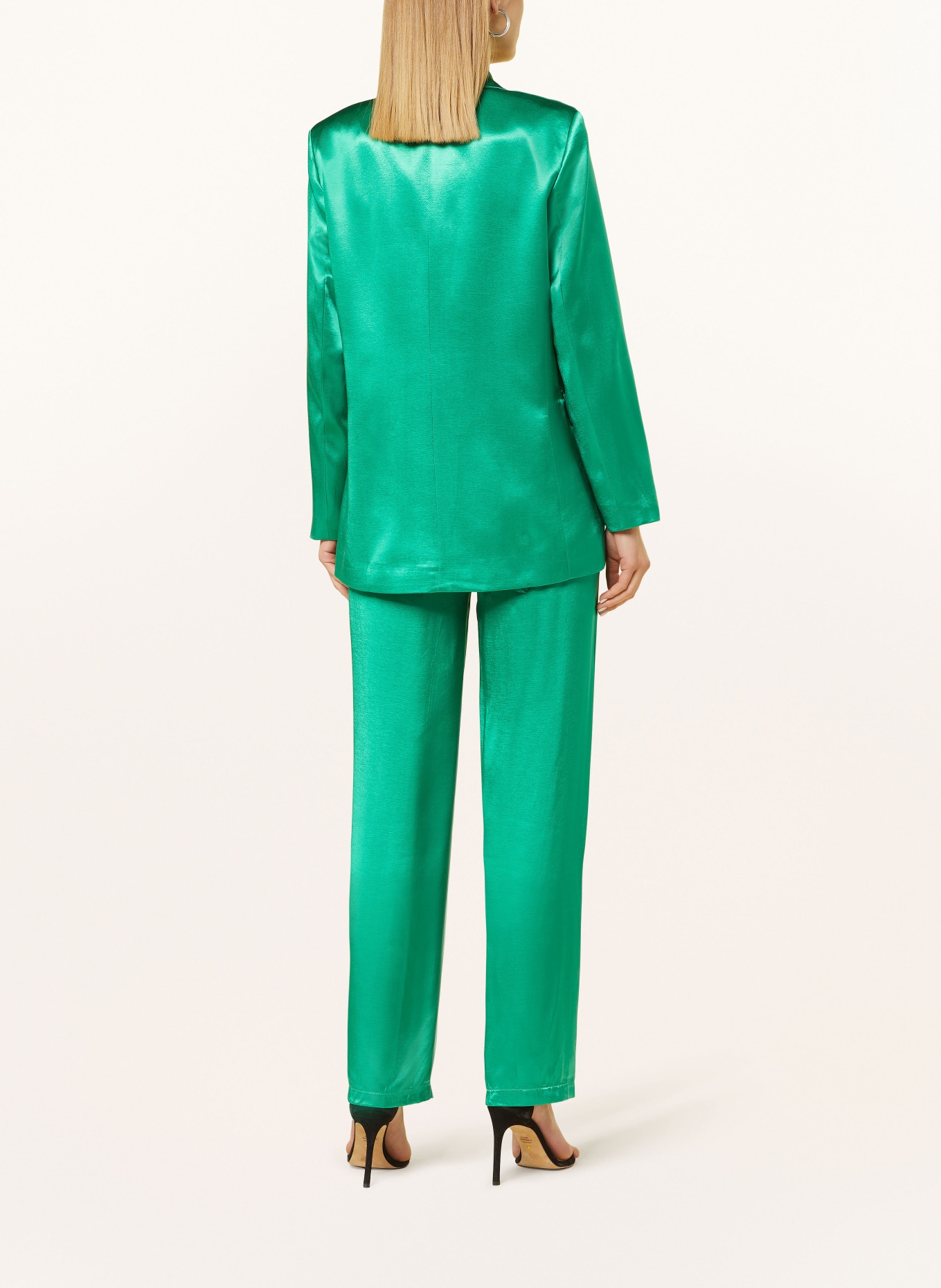 miss goodlife Satin blazer, Color: GREEN (Image 3)