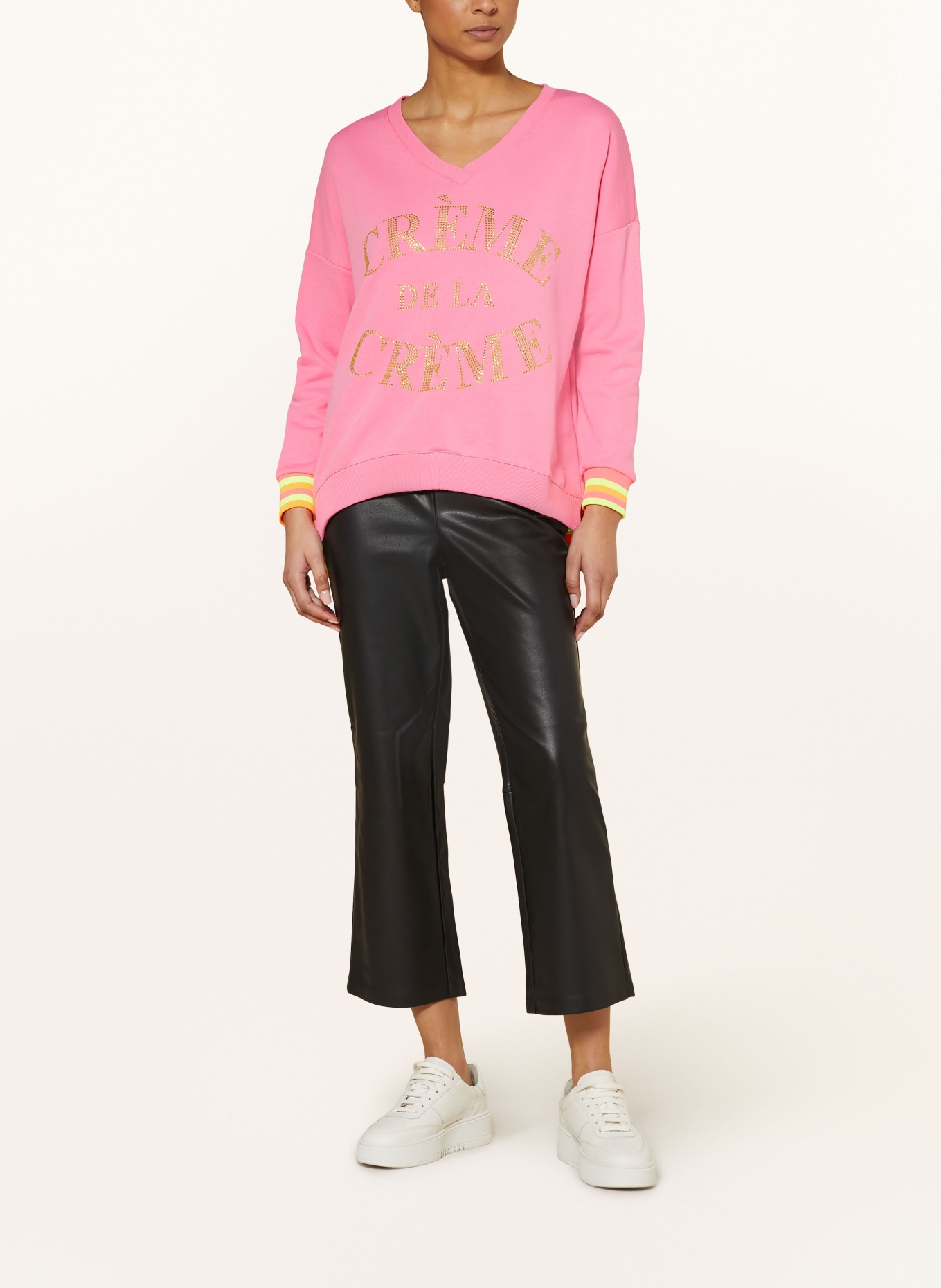 miss goodlife Sweatshirt with decorative gems, Color: PINK (Image 2)