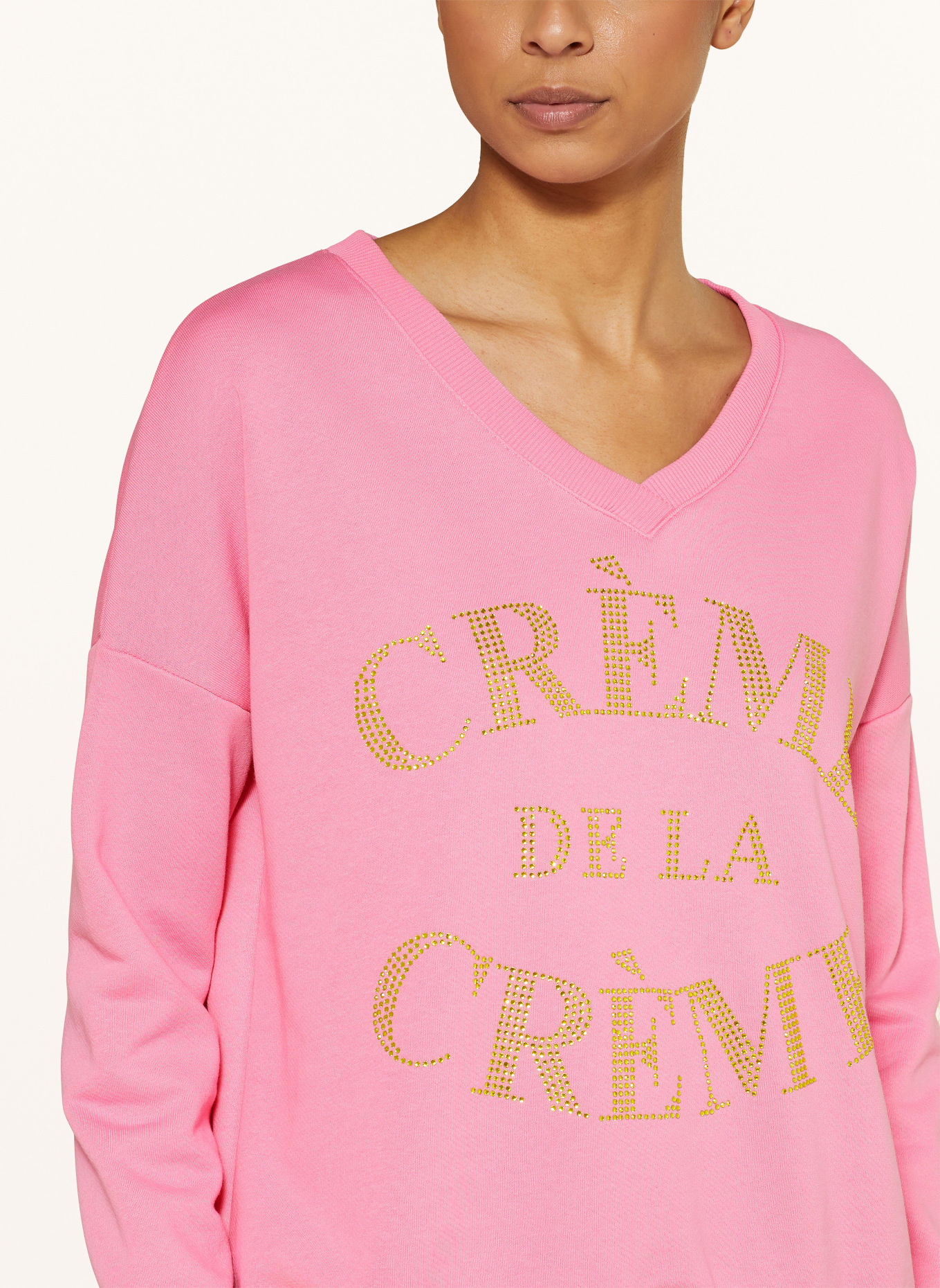miss goodlife Sweatshirt with decorative gems, Color: PINK (Image 4)