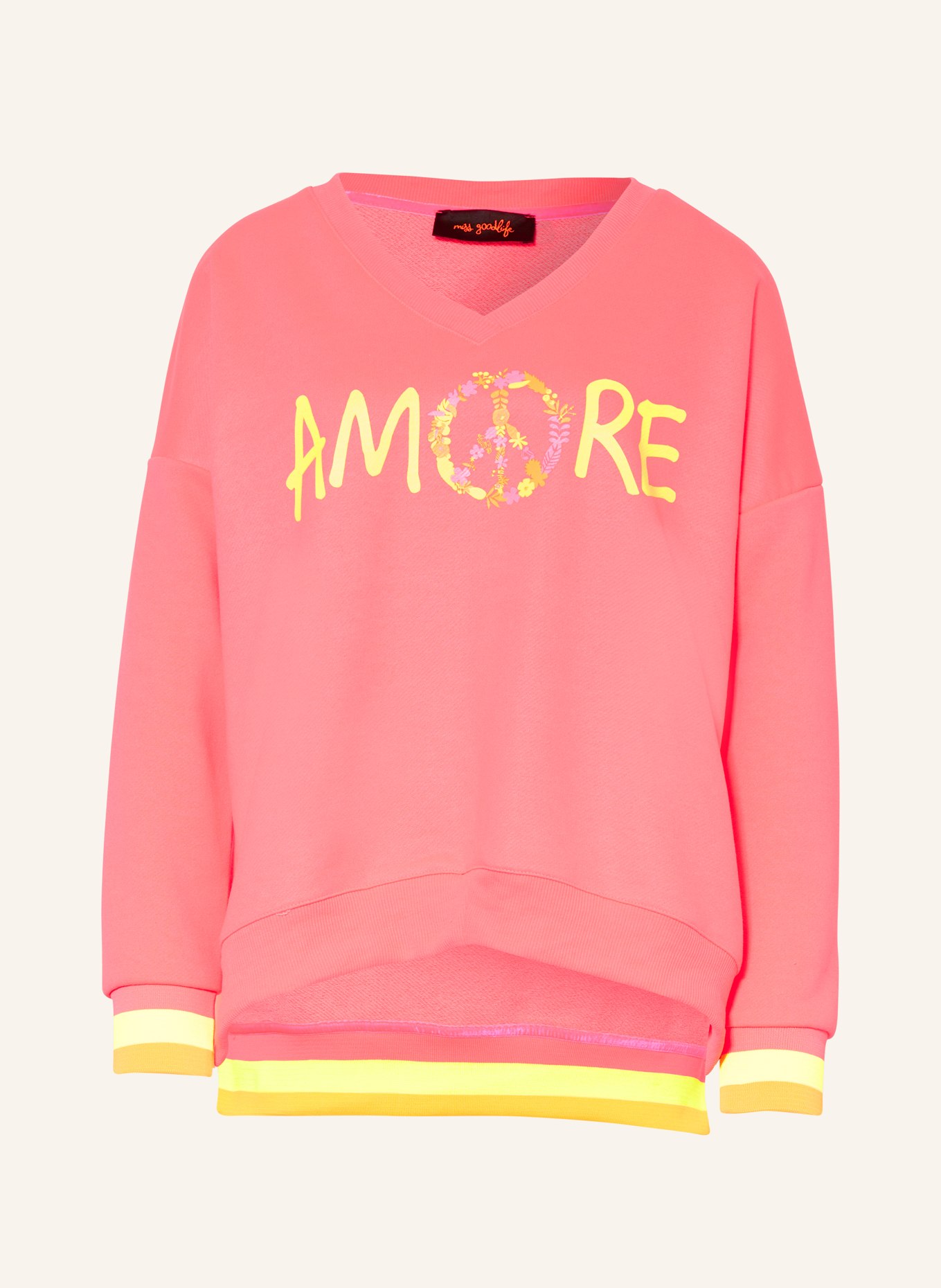 miss goodlife Sweatshirt, Color: NEON PINK/ NEON YELLOW/ NEON ORANGE (Image 1)
