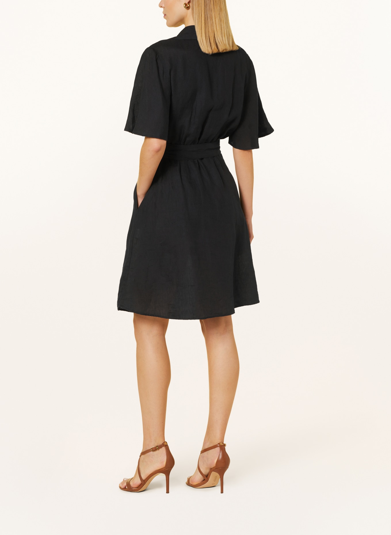 ROBERT FRIEDMAN Linen dress ILARYL, Color: BLACK (Image 3)