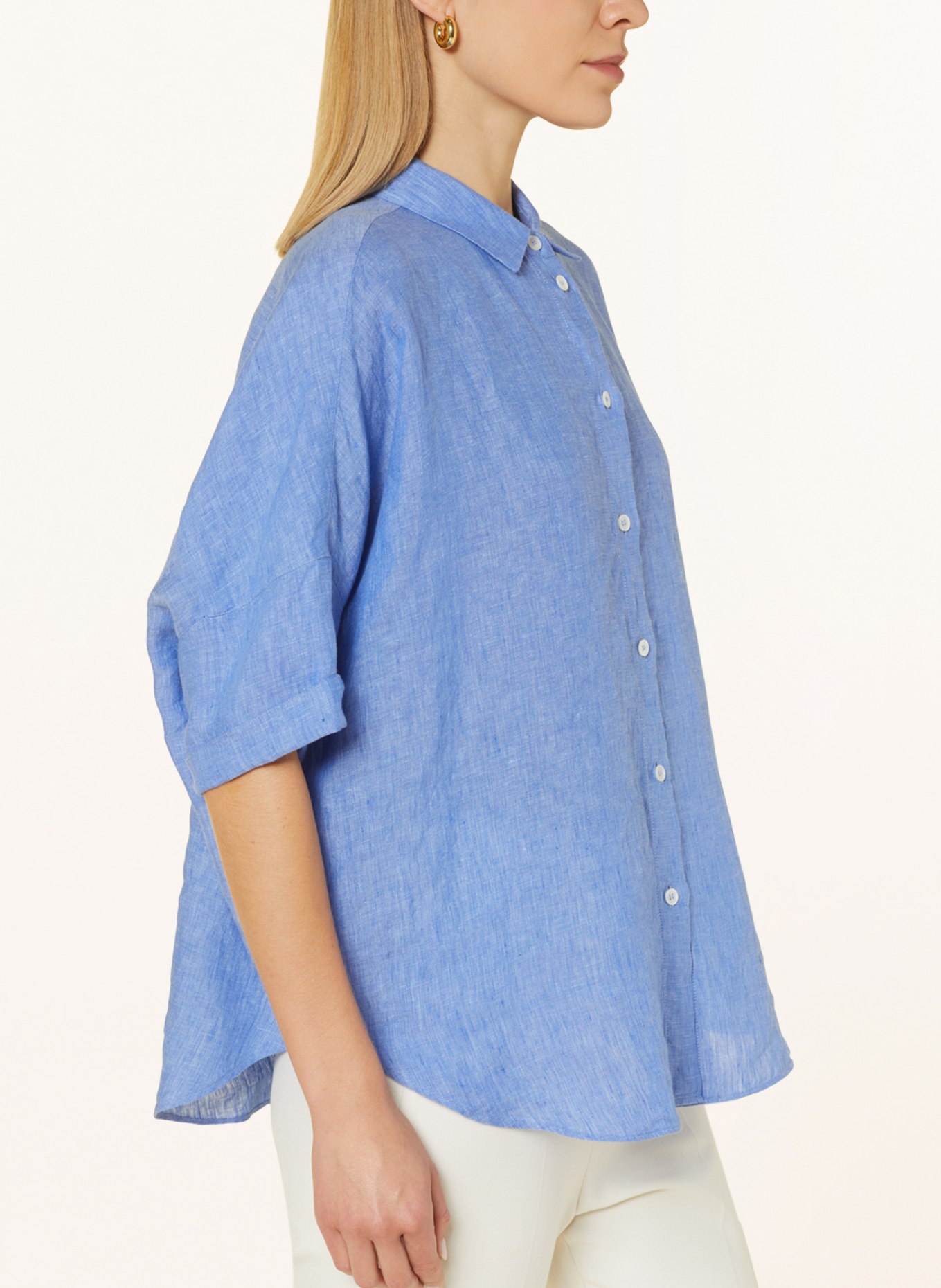 ROBERT FRIEDMAN Shirt blouse BIANCAL made of linen, Color: LIGHT BLUE (Image 4)