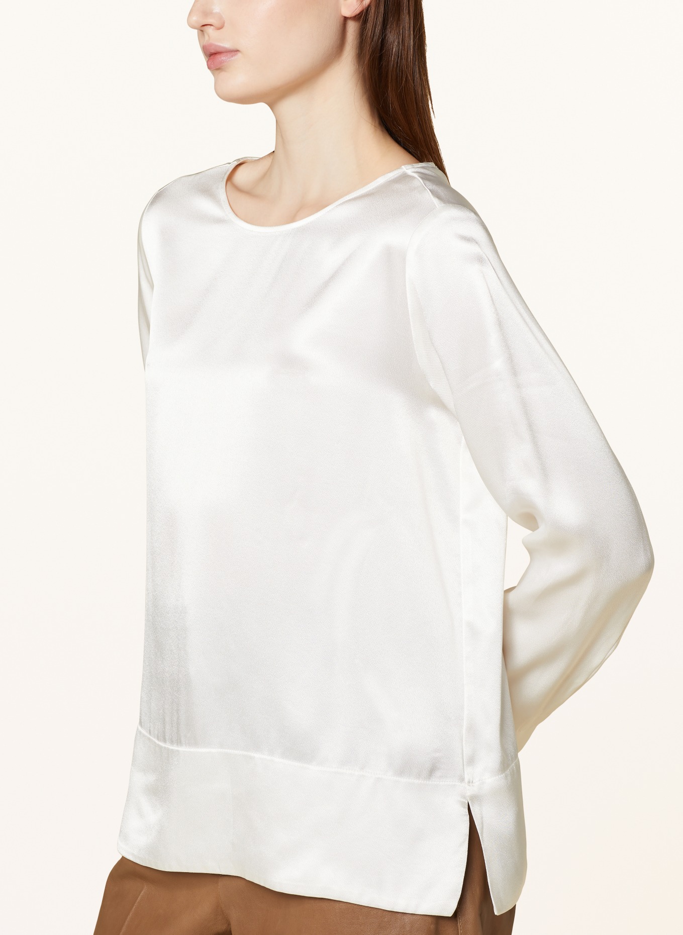 someday Shirt blouse ZAICY in satin, Color: ECRU (Image 4)
