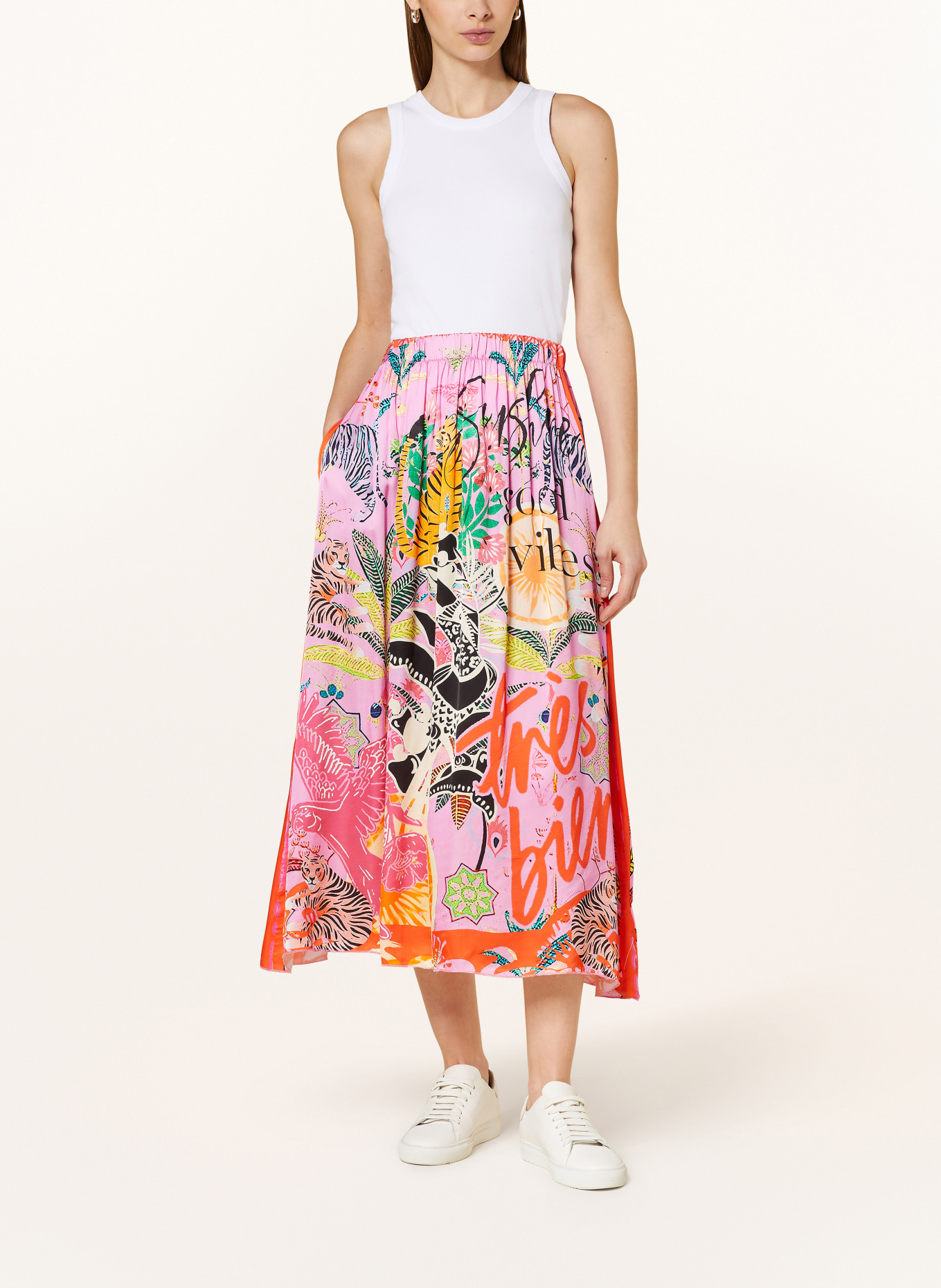 miss goodlife Skirt, Color: PINK/ GREEN/ ORANGE (Image 2)