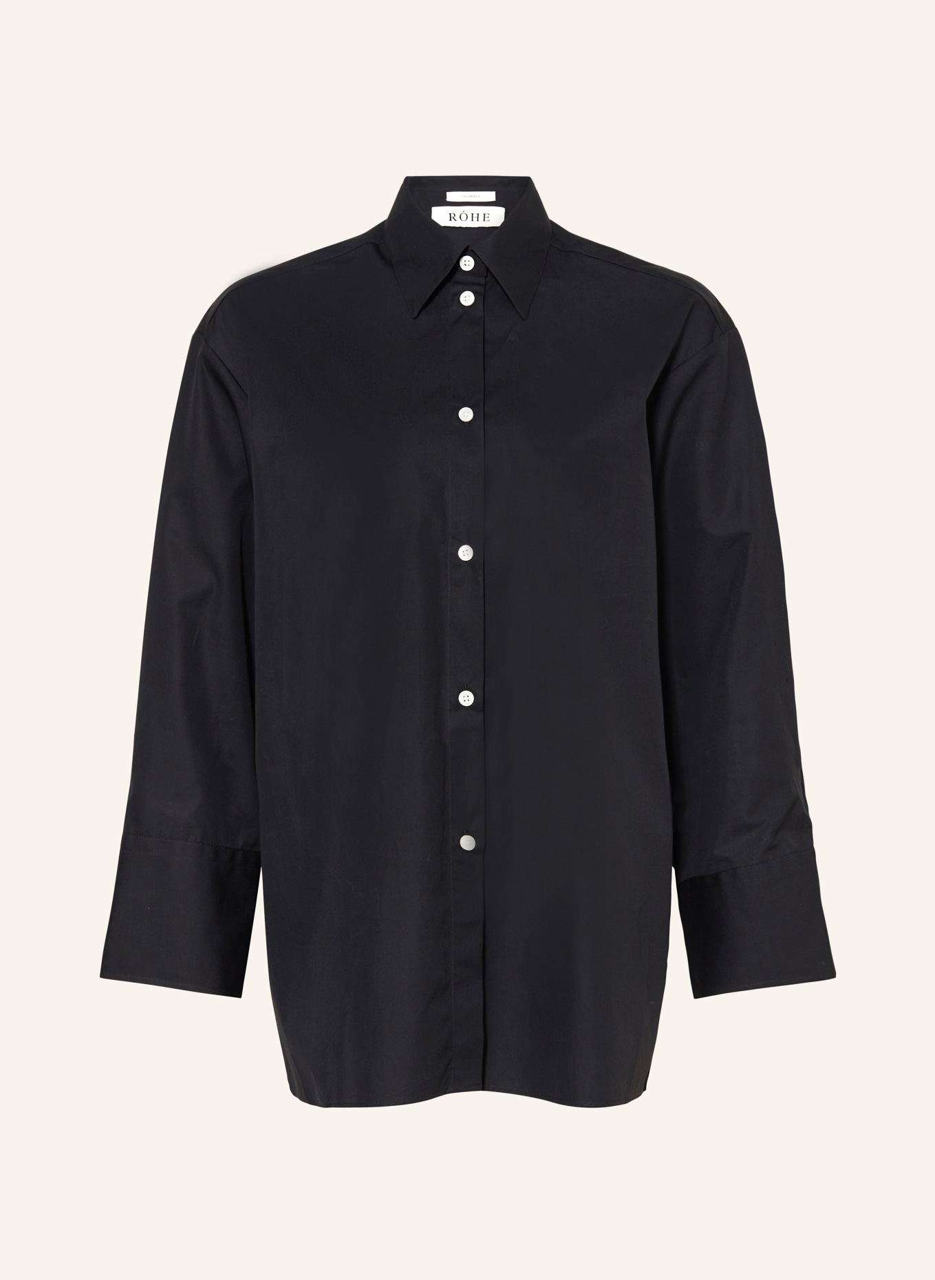 RÓHE Shirt blouse with cut-out, Color: BLACK (Image 1)