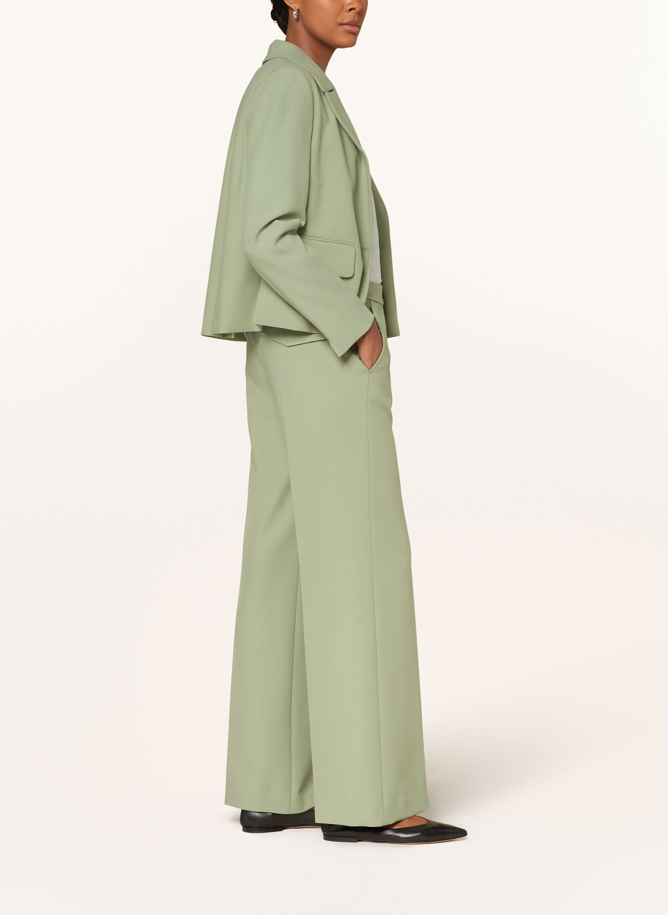 windsor. Wide leg trousers, Color: LIGHT GREEN (Image 4)