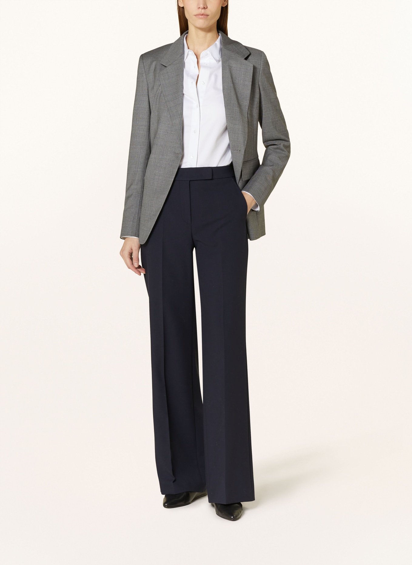 windsor. Wide leg trousers, Color: DARK BLUE (Image 2)