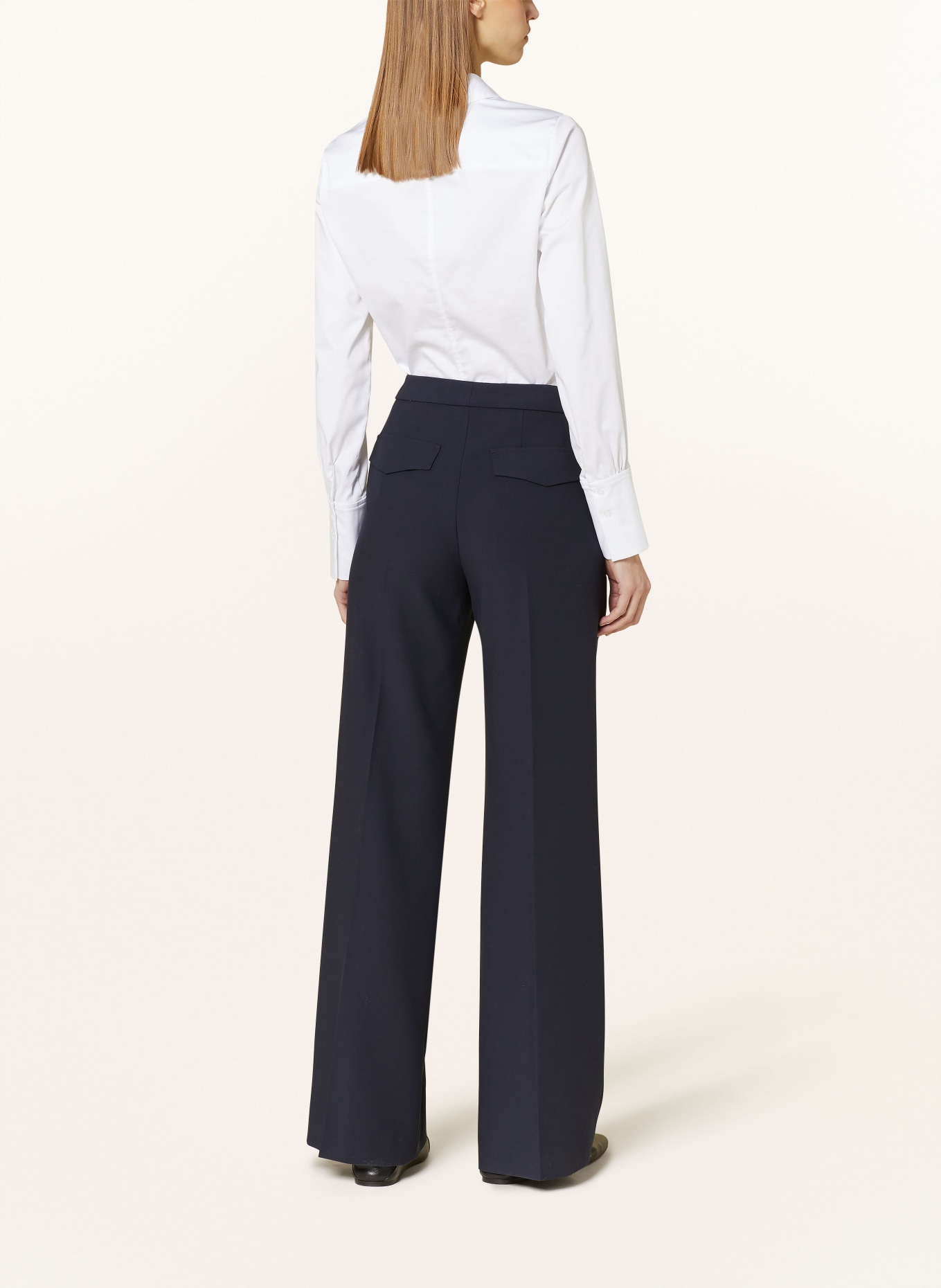 windsor. Wide leg trousers, Color: DARK BLUE (Image 3)