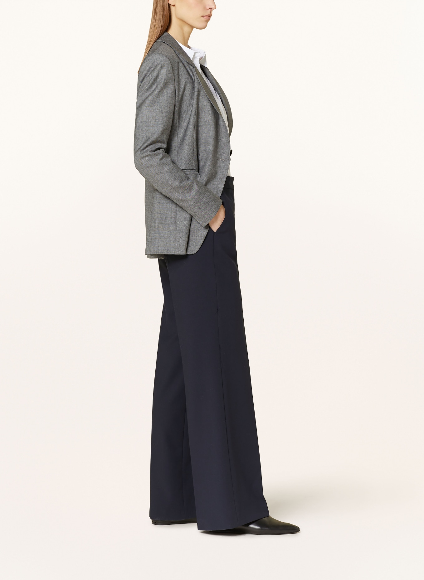 windsor. Wide leg trousers, Color: DARK BLUE (Image 4)