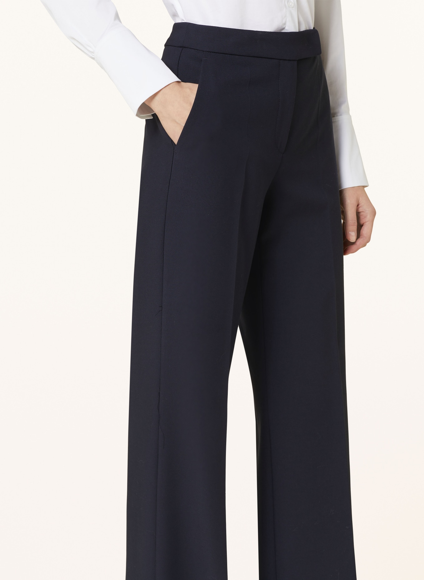 windsor. Wide leg trousers, Color: DARK BLUE (Image 5)