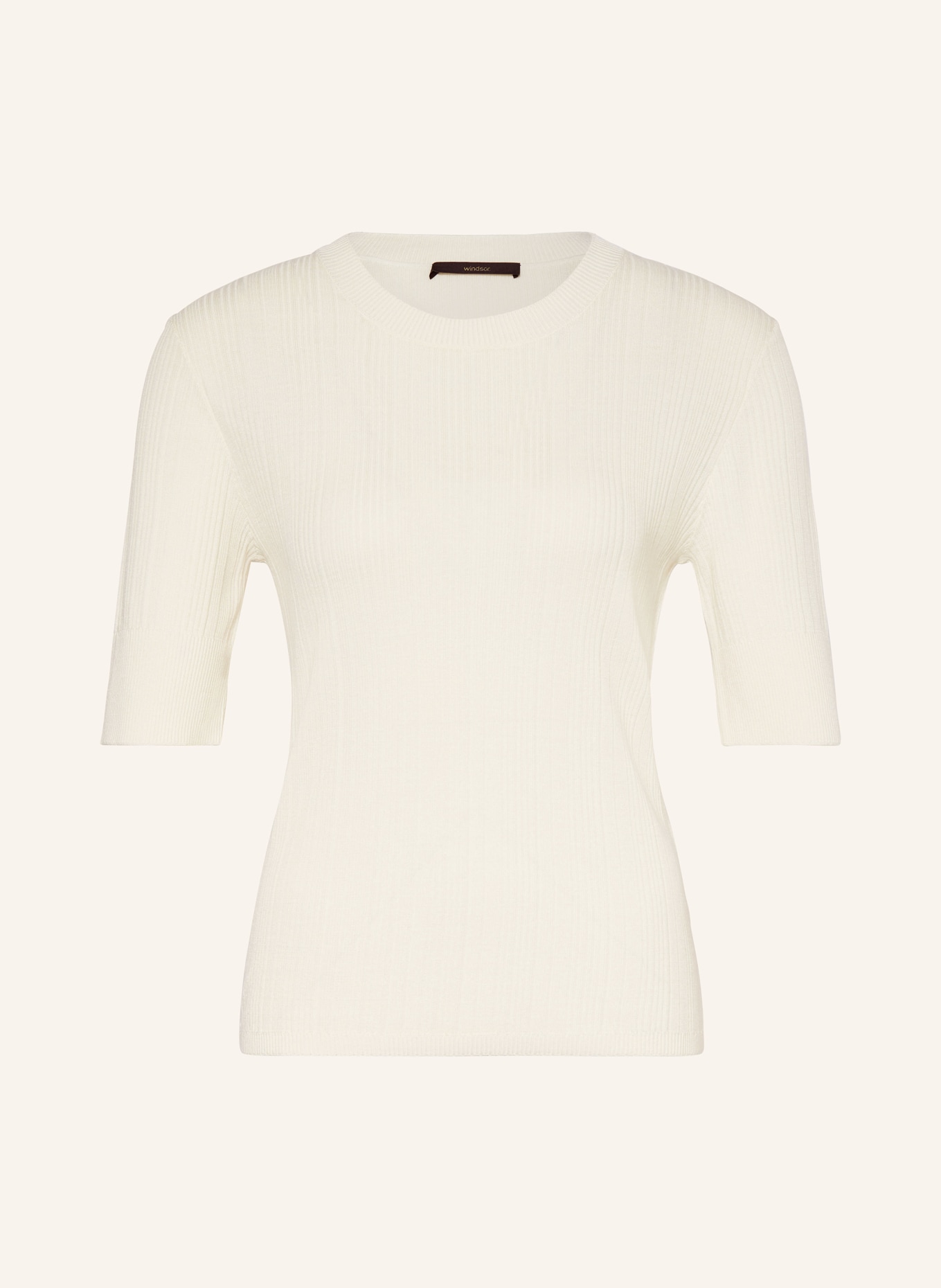 windsor. Knit shirt made of silk, Color: WHITE (Image 1)