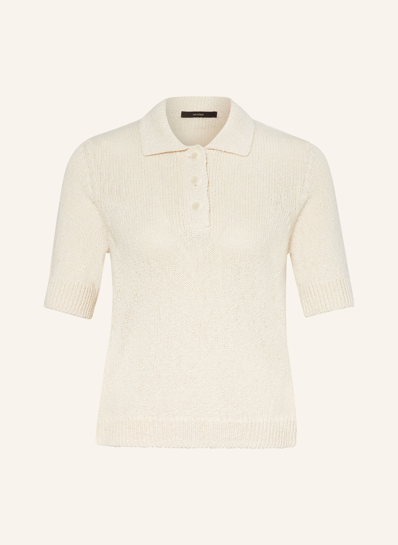 windsor. Knitted polo shirt, Color: CREAM (Image 1)