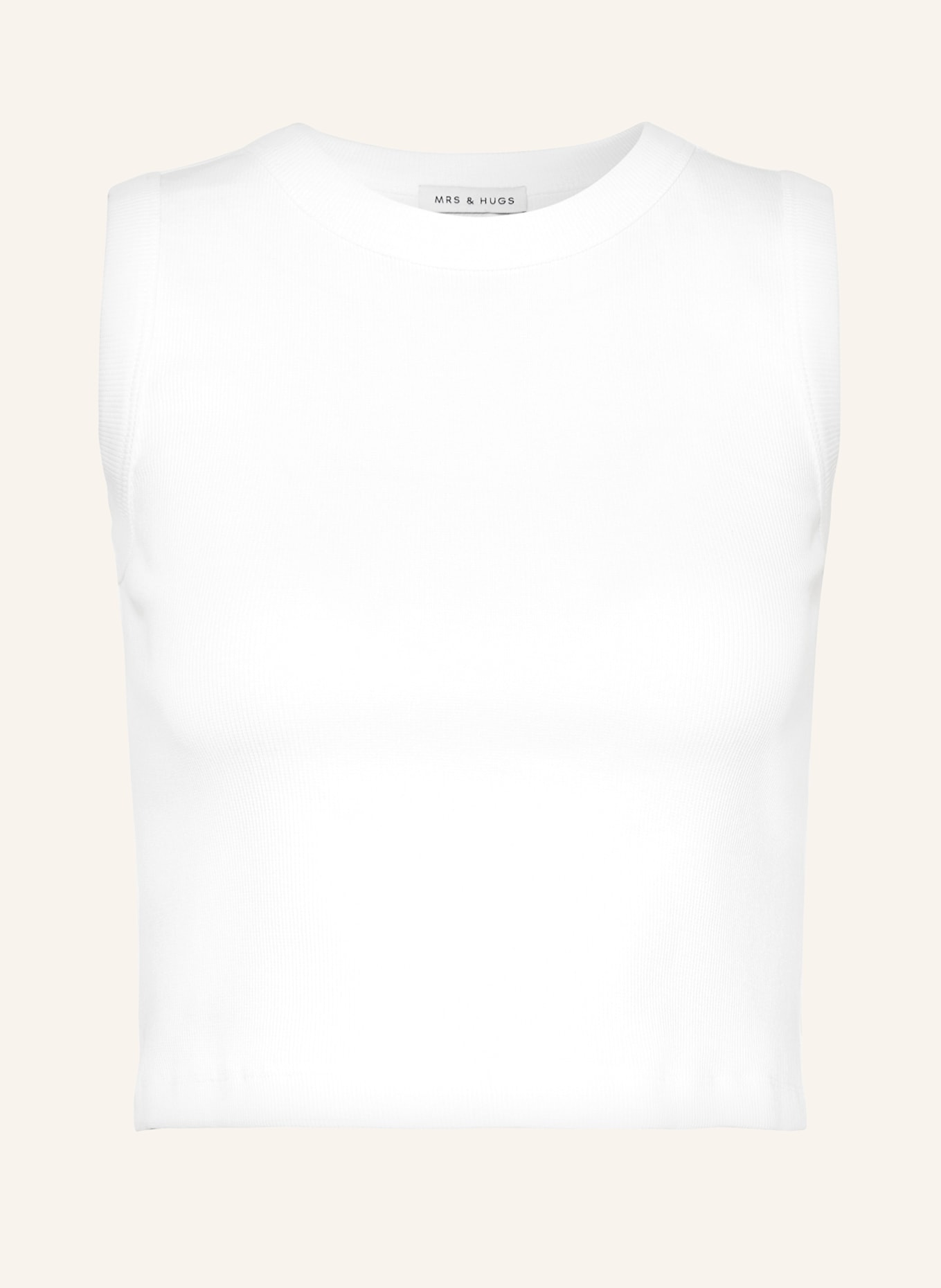 MRS & HUGS Cropped top, Color: WHITE (Image 1)