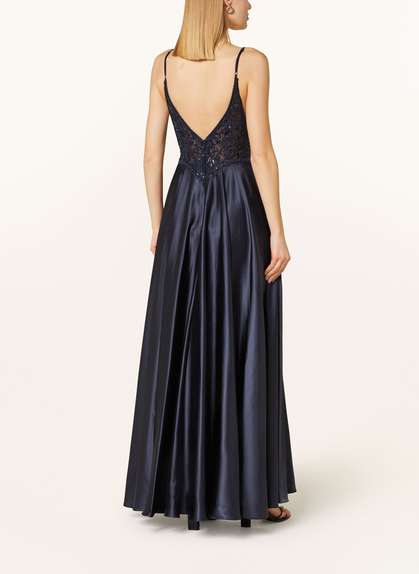 VM Vera Mont Evening dress with lace and decorative gems, Color: DARK BLUE (Image 3)