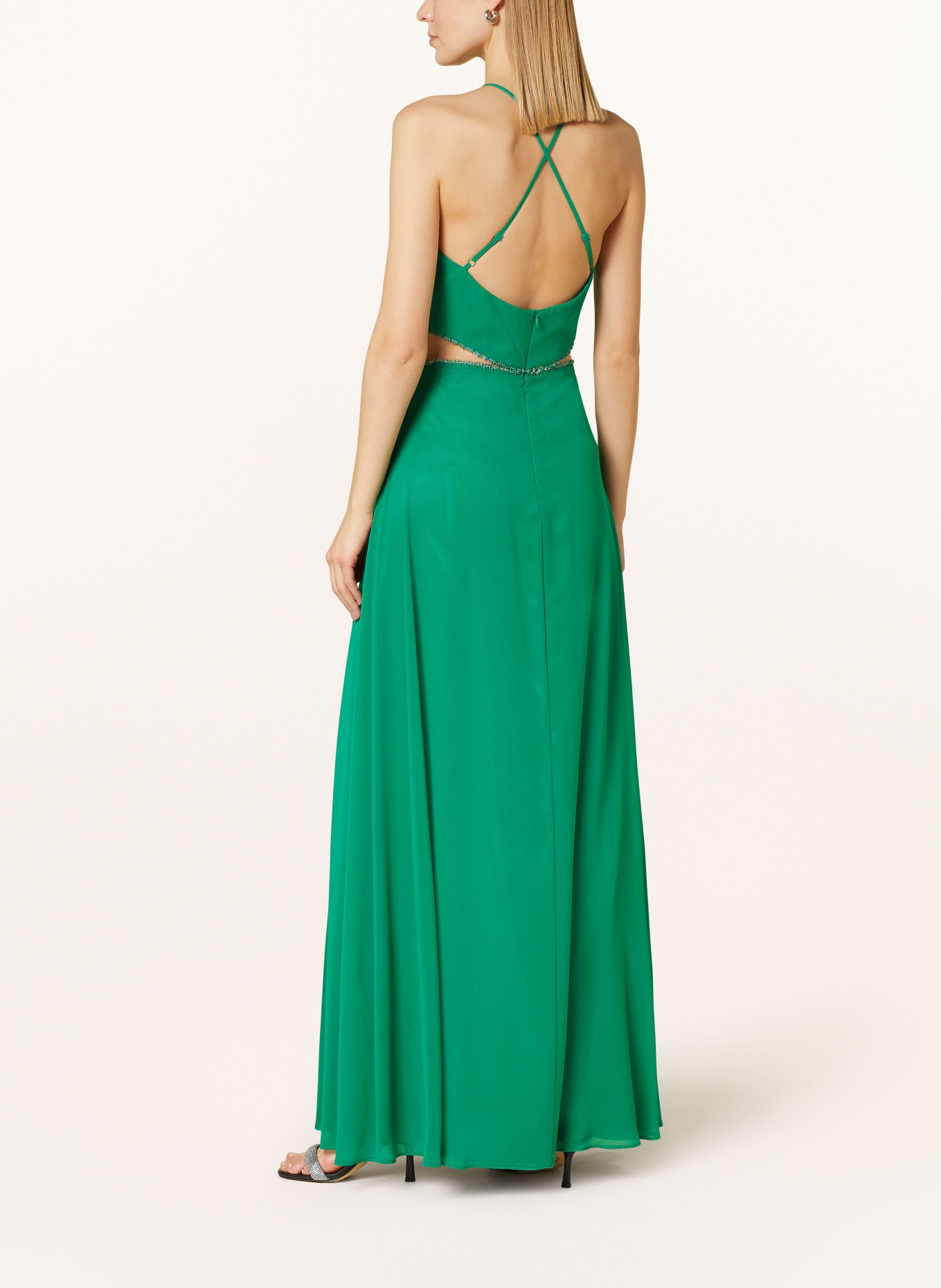 VM Vera Mont Evening dress with sequins and decorative gems, Color: GREEN (Image 3)