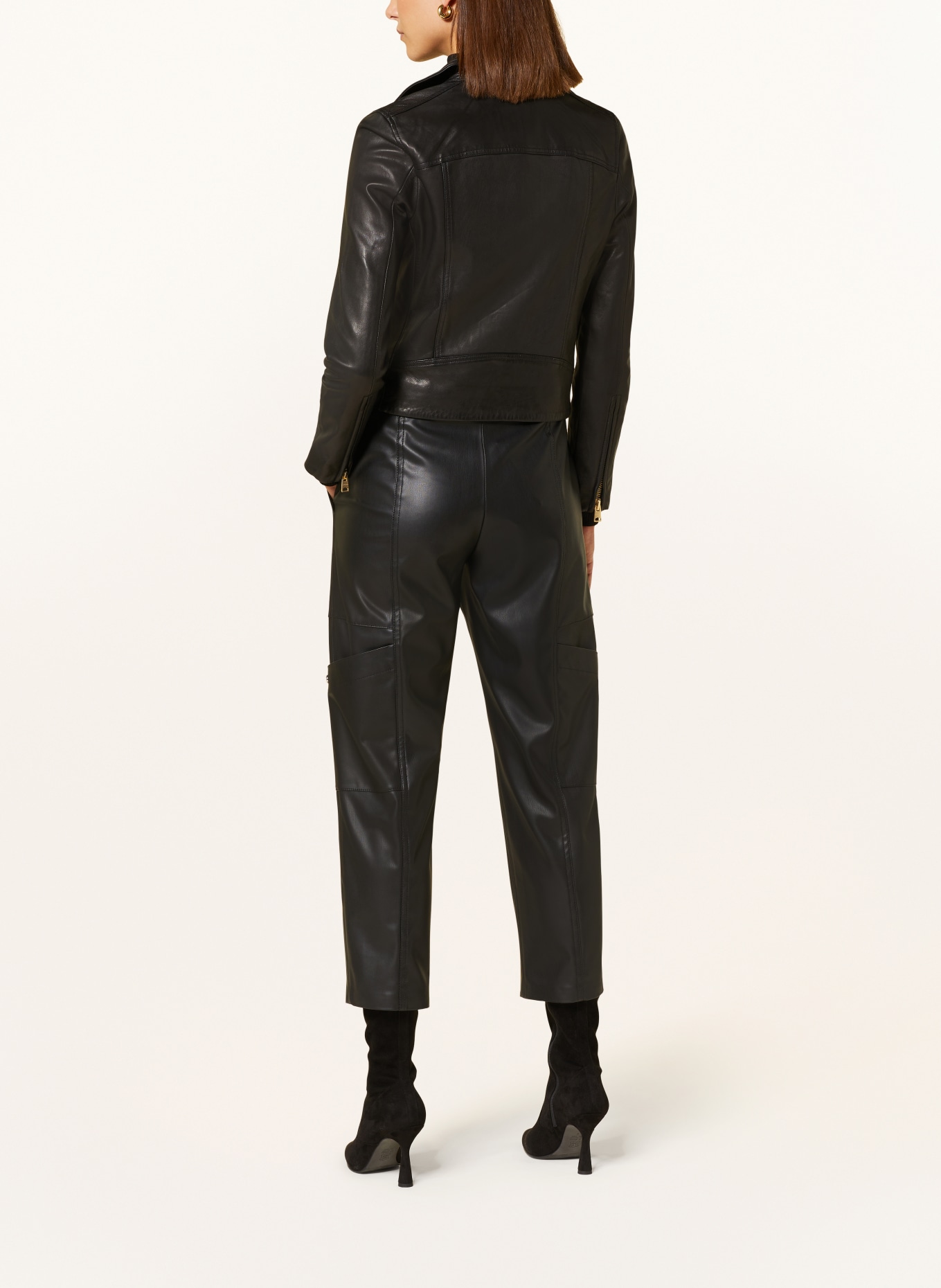 ALLSAINTS Leather jacket DALBY BIKER, Color: BLACK (Image 3)
