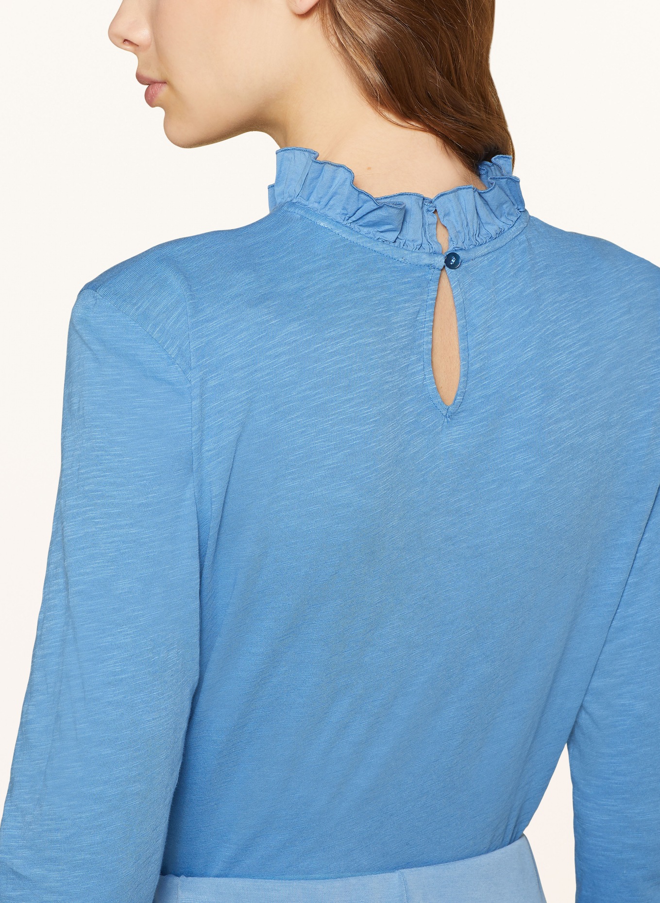 rich&royal Long sleeve shirt with ruffles, Color: BLUE (Image 4)