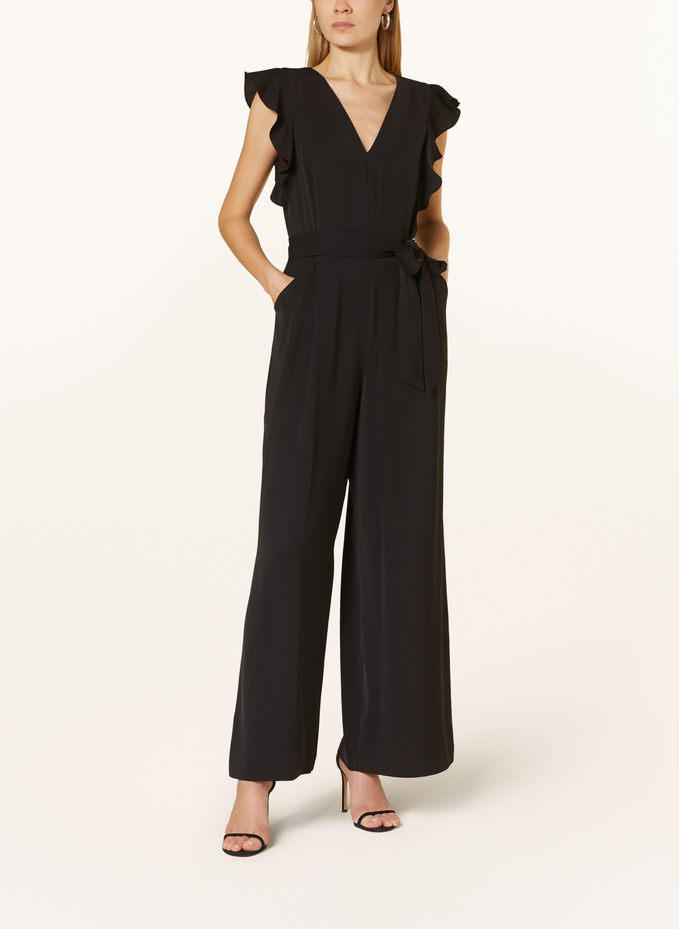 Phase Eight Jumpsuit KALLIE with frills, Color: BLACK (Image 2)