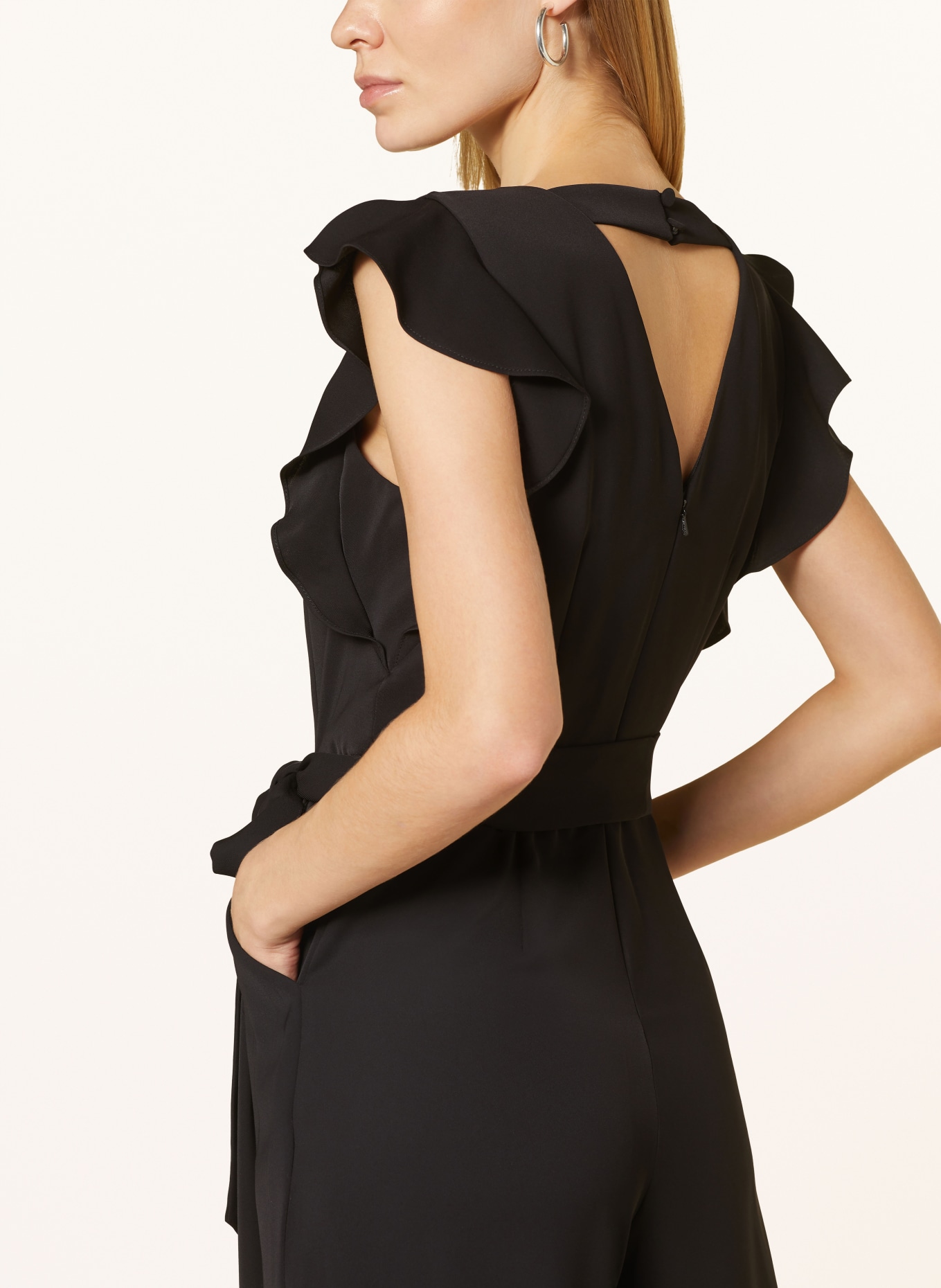 Phase Eight Jumpsuit KALLIE with frills, Color: BLACK (Image 4)