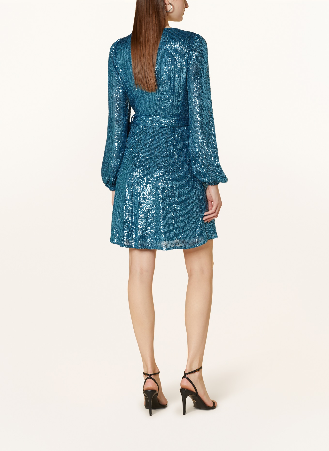 Phase Eight Wrap dress CARISSA with sequins, Color: 402 TEAL (Image 3)
