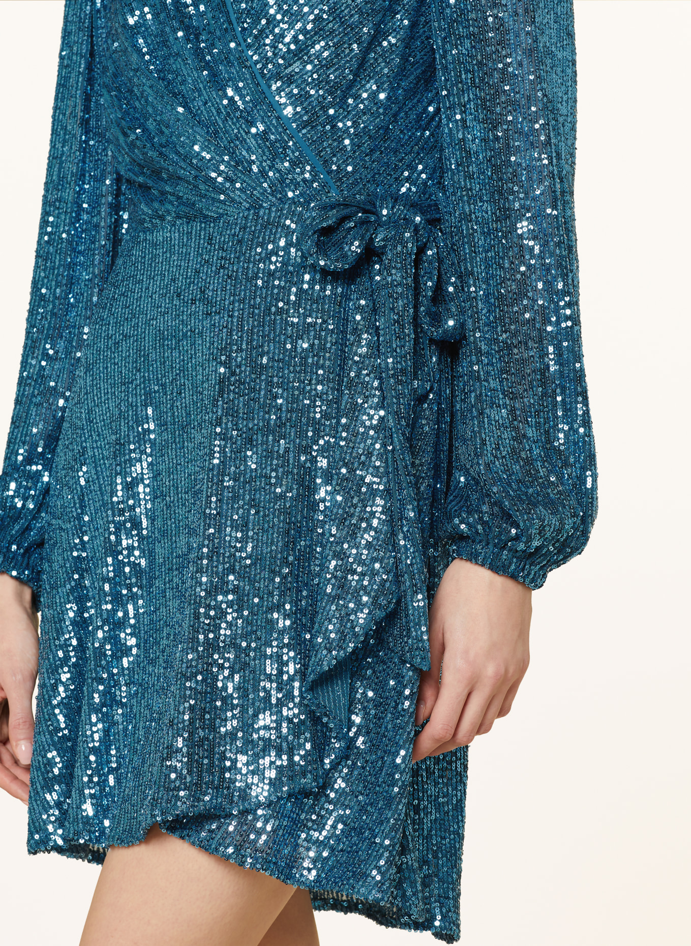 Phase Eight Wrap dress CARISSA with sequins, Color: 402 TEAL (Image 4)