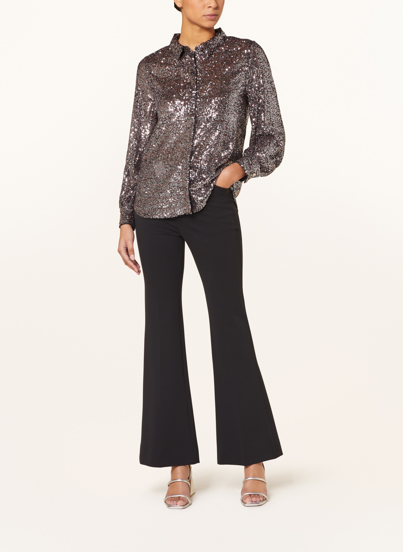Phase Eight Shirt blouse MEDORA with sequins, Color: SILVER (Image 2)