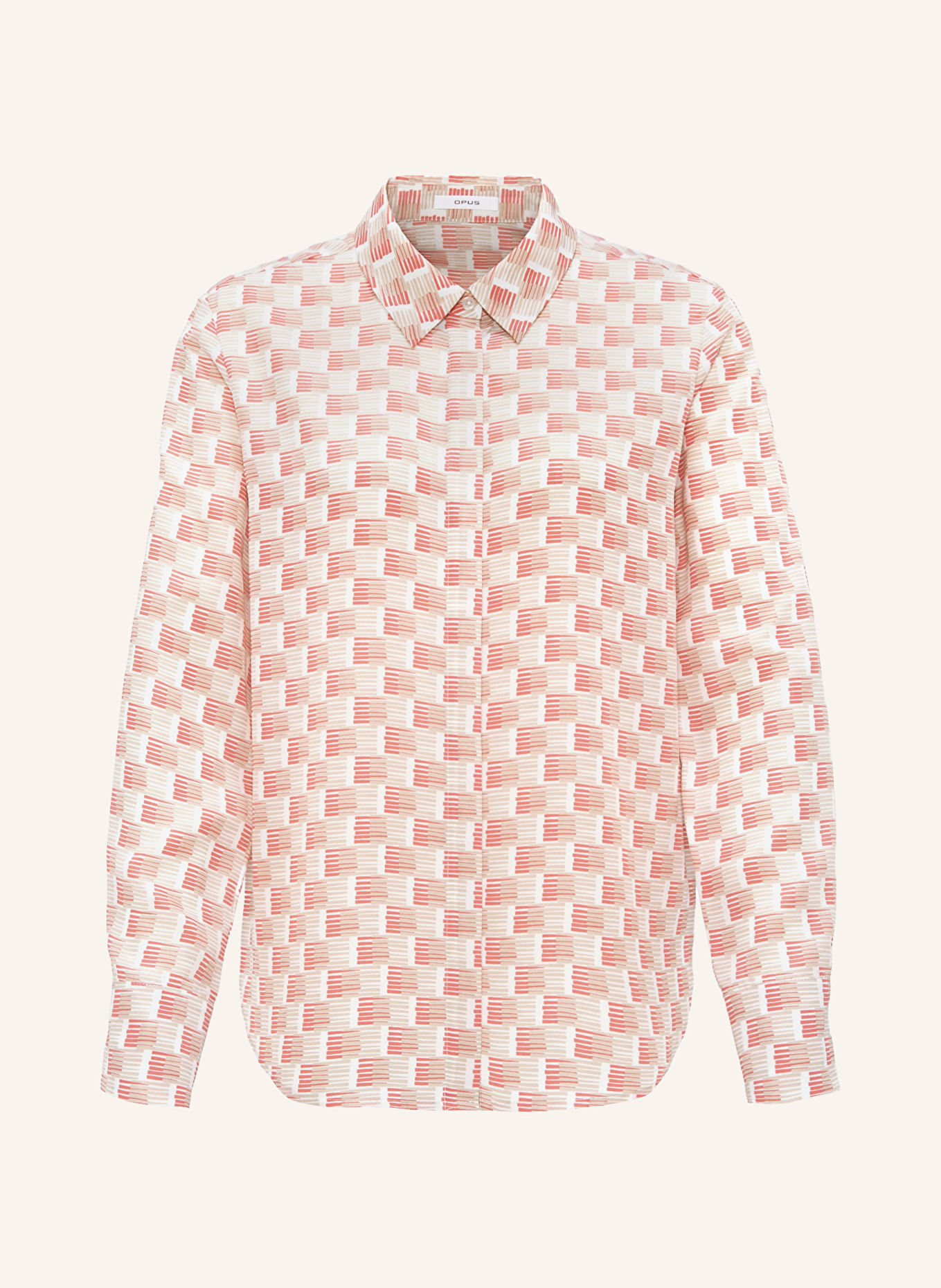 OPUS Shirt blouse FALKINE, Color: BEIGE/ WHITE (Image 1)