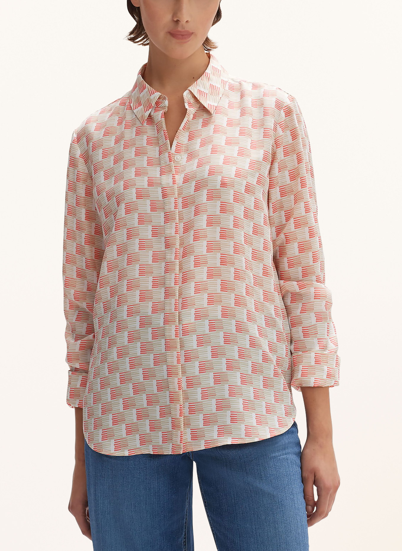 OPUS Shirt blouse FALKINE, Color: BEIGE/ WHITE (Image 2)