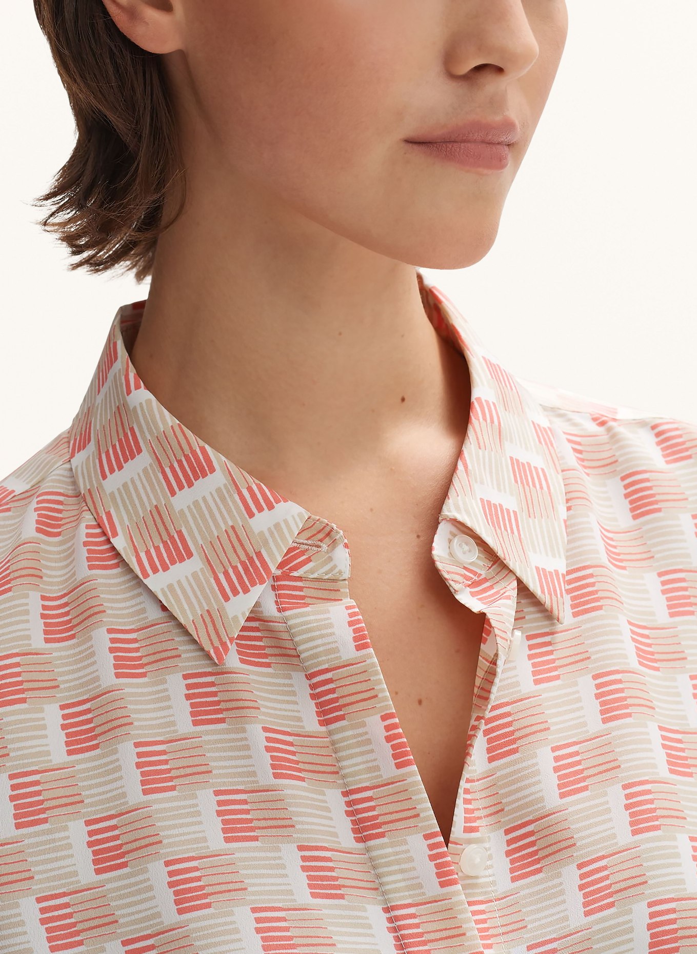 OPUS Shirt blouse FALKINE, Color: BEIGE/ WHITE (Image 4)