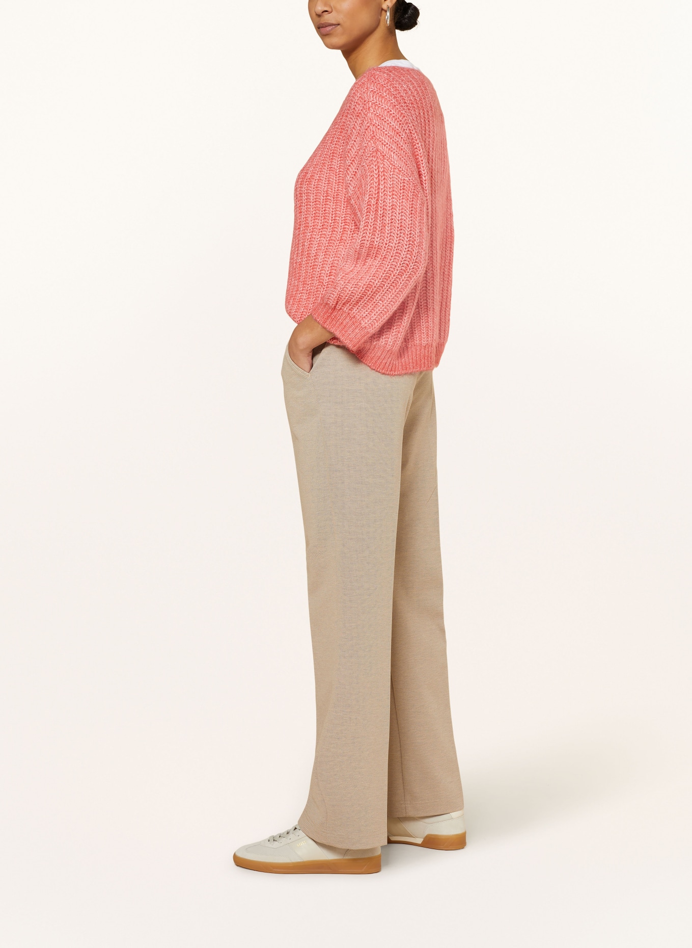 OPUS Wide leg trousers MAUNO, Color: BEIGE (Image 4)