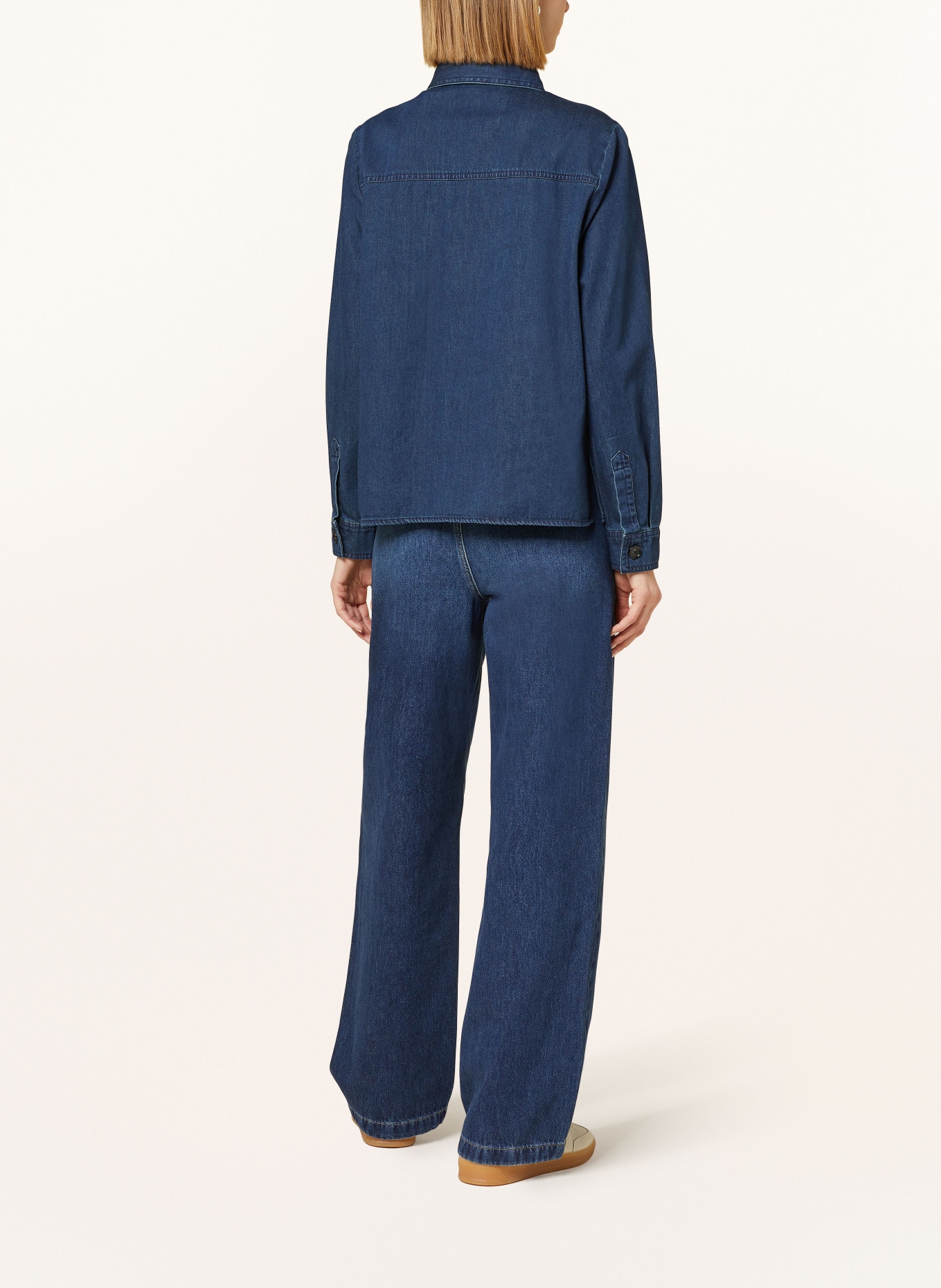 OPUS Denim blouse FRIDOLAN, Color: DARK BLUE (Image 3)
