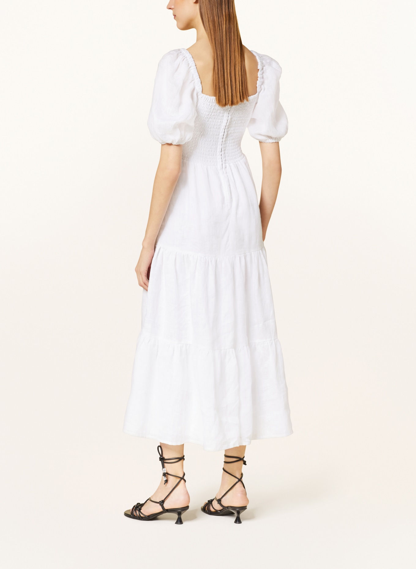 FAITHFULL THE BRAND Linen dress PALACIO, Color: WHITE (Image 3)