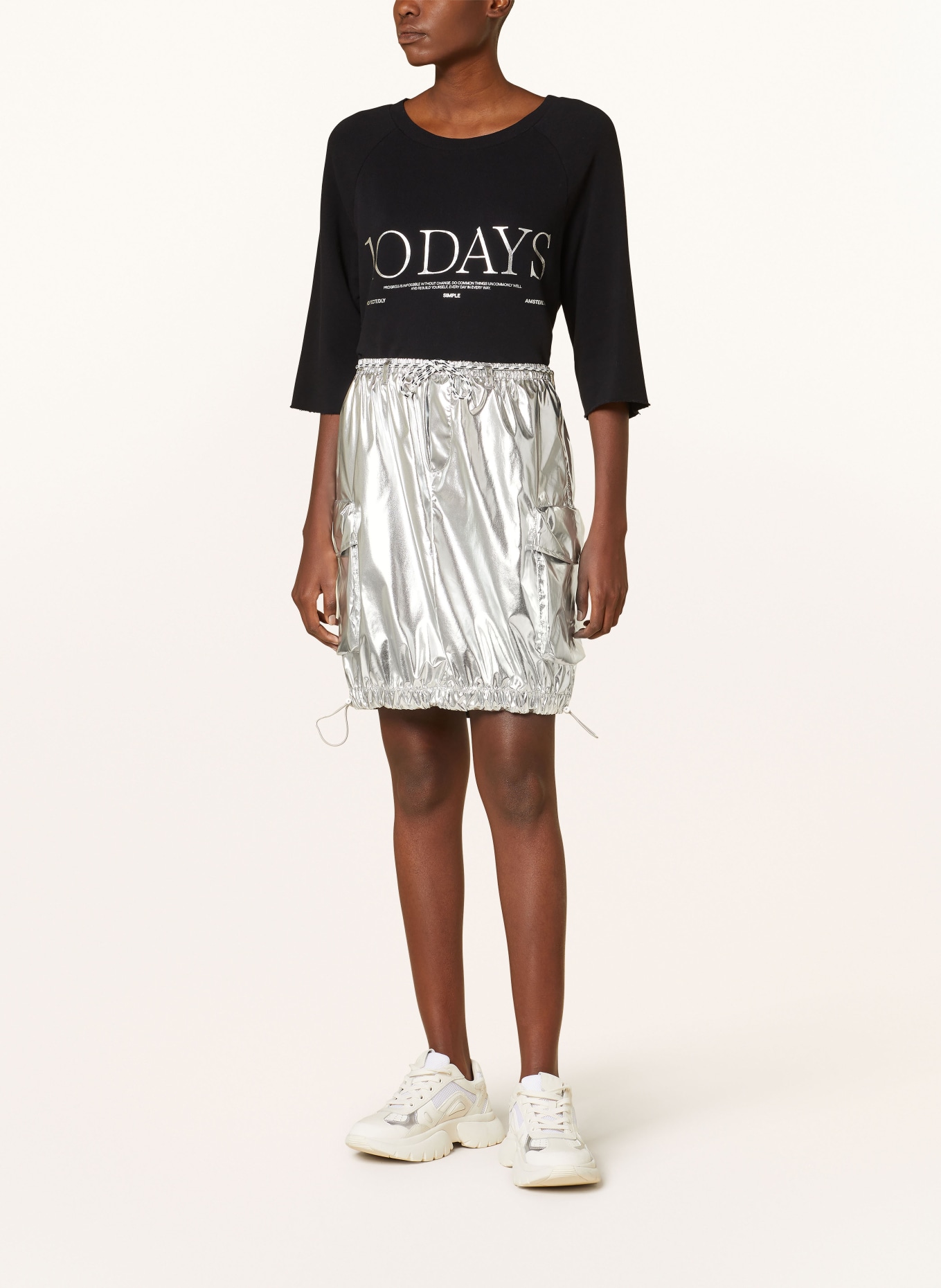 10DAYS Cargo skirt, Color: SILVER (Image 2)