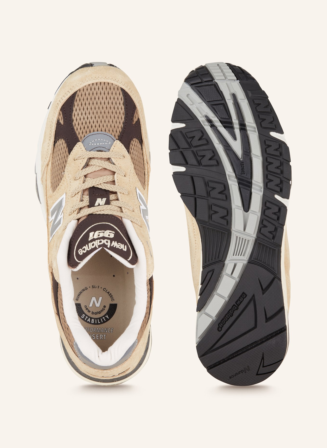 new balance Sneakers MADE IN UK 991V1, Color: BROWN/ LIGHT BROWN (Image 5)