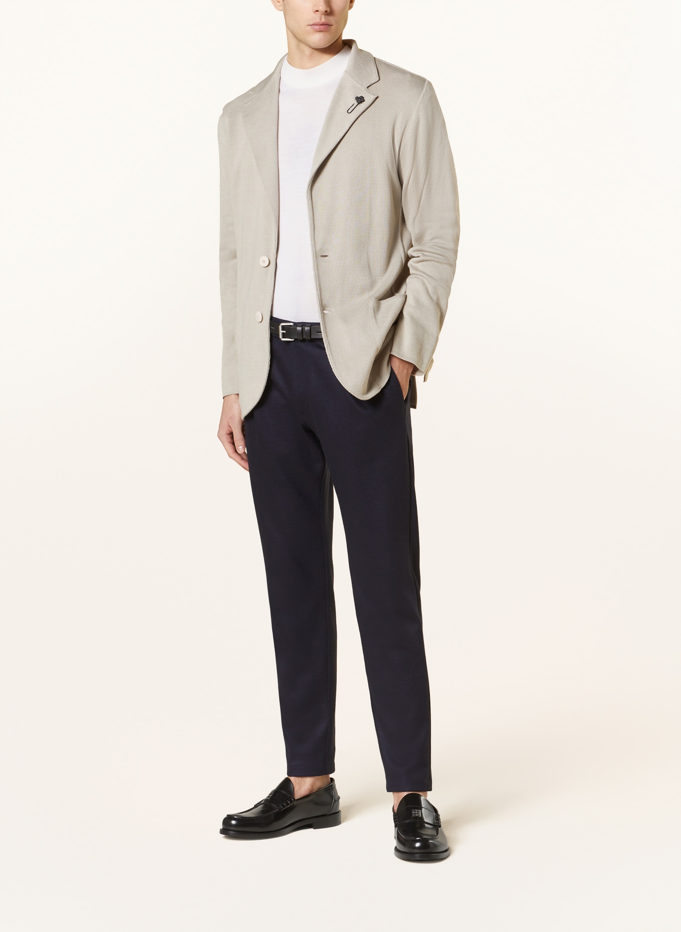 LARDINI Knit blazer slim fit, Color: BEIGE (Image 2)