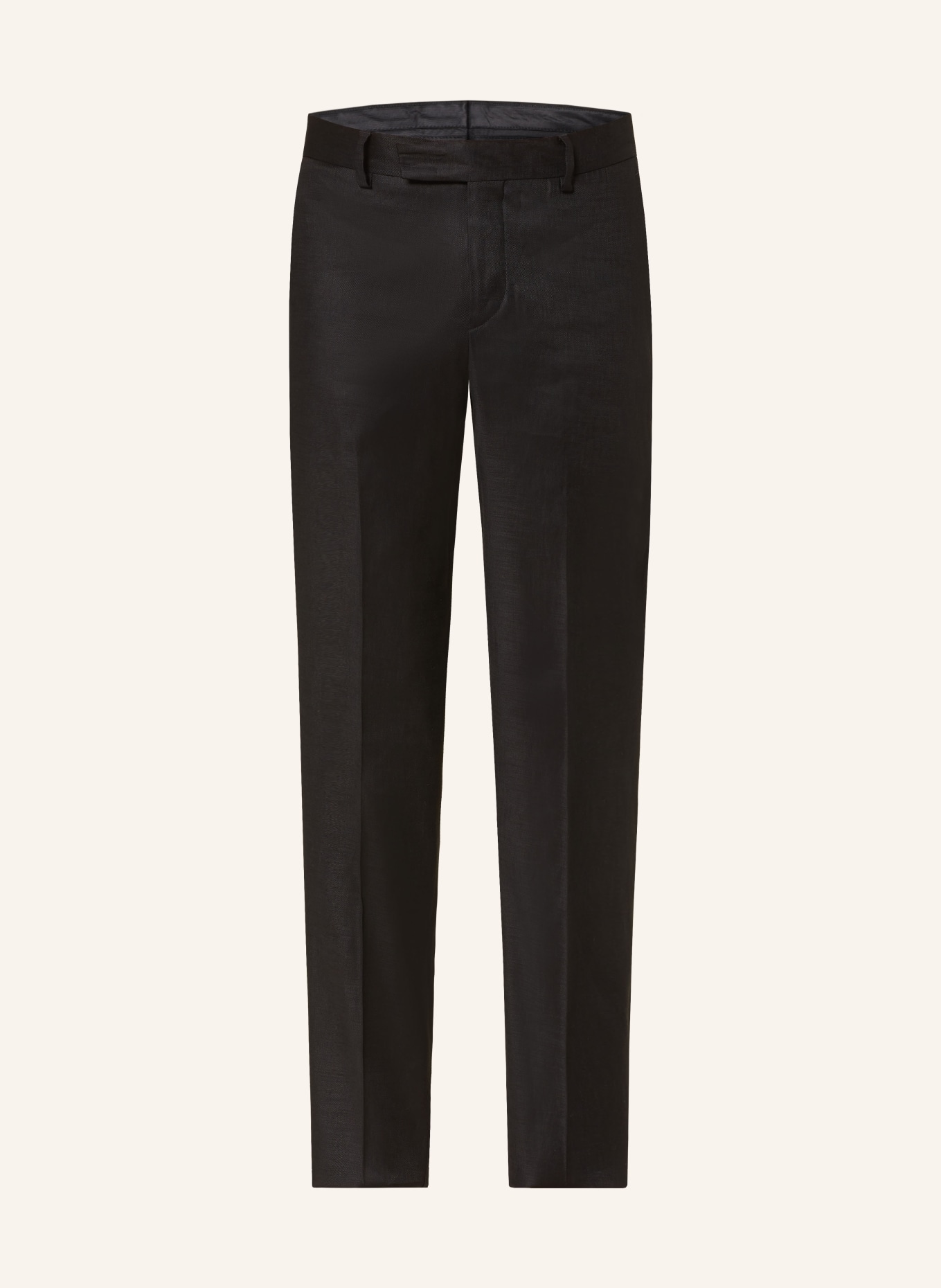 LARDINI Suit trousers regular fit with linen, Color: BLACK (Image 1)